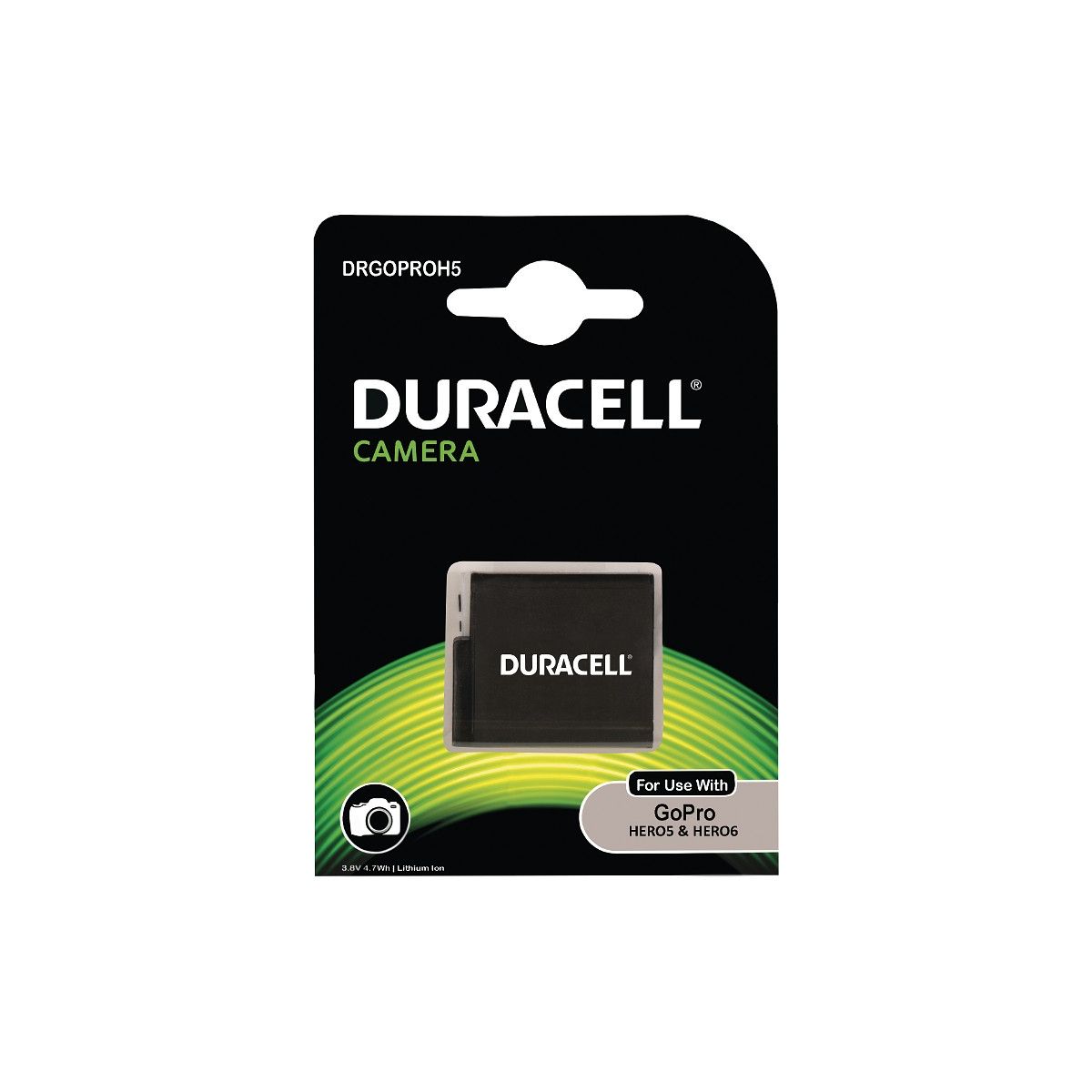 Batterie caméra sport pour Gopro Hero5 / Hero6 / Hero7 / Hero8 couleur unique, DURACELL