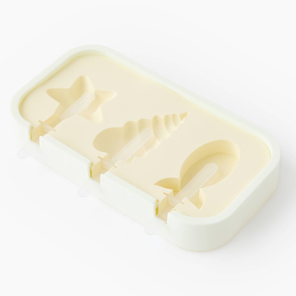 Moule à glace fantaisie, en silicone off white, MONOPRIX