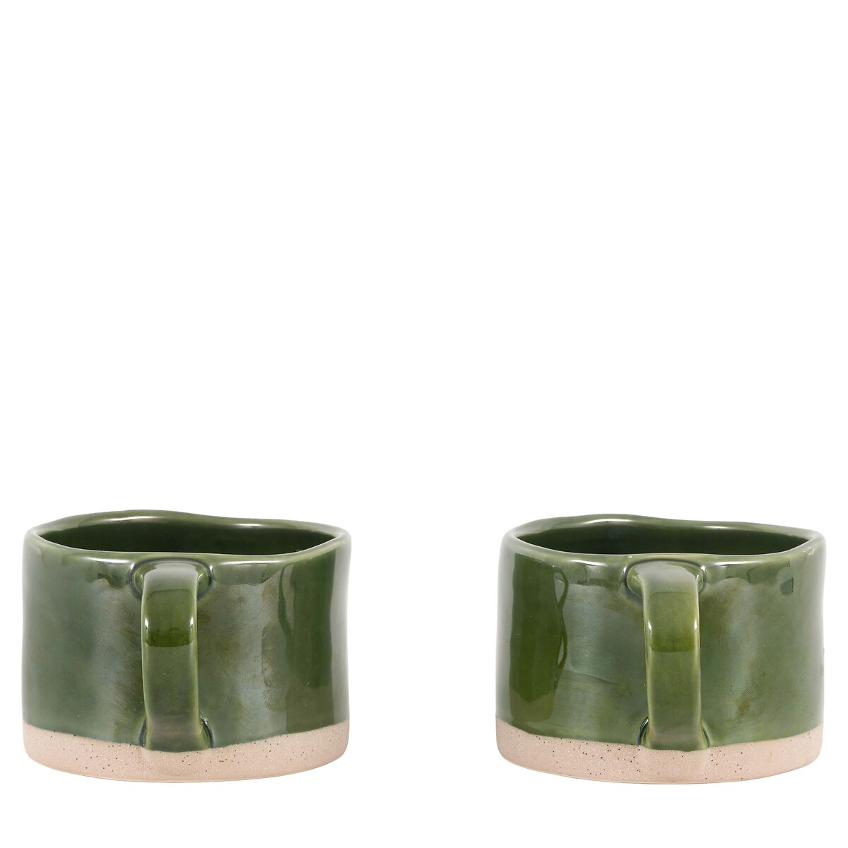 Set of 4 Rustic Mugs green, ÉDITÉ