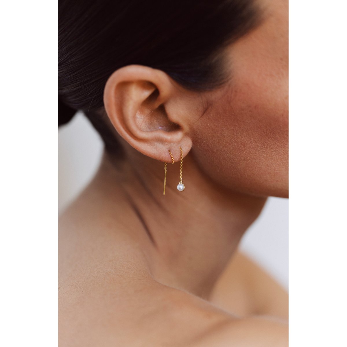 Bijou d'oreille Stella multi-positions - Perles de culture or / perle de culture, YAY PARIS