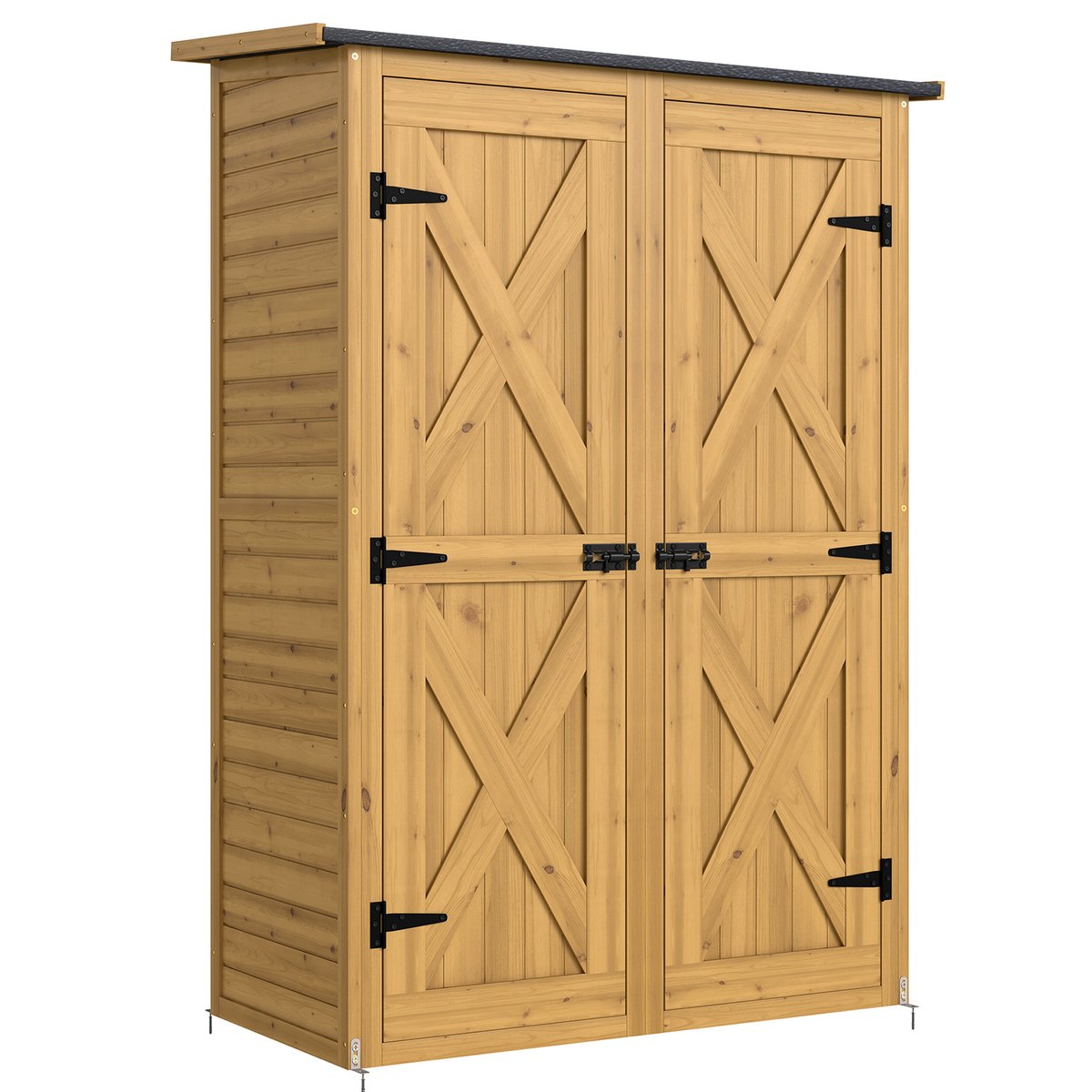 Abri de jardin Bois de Sapin Marron marron, OUTSUNNY
