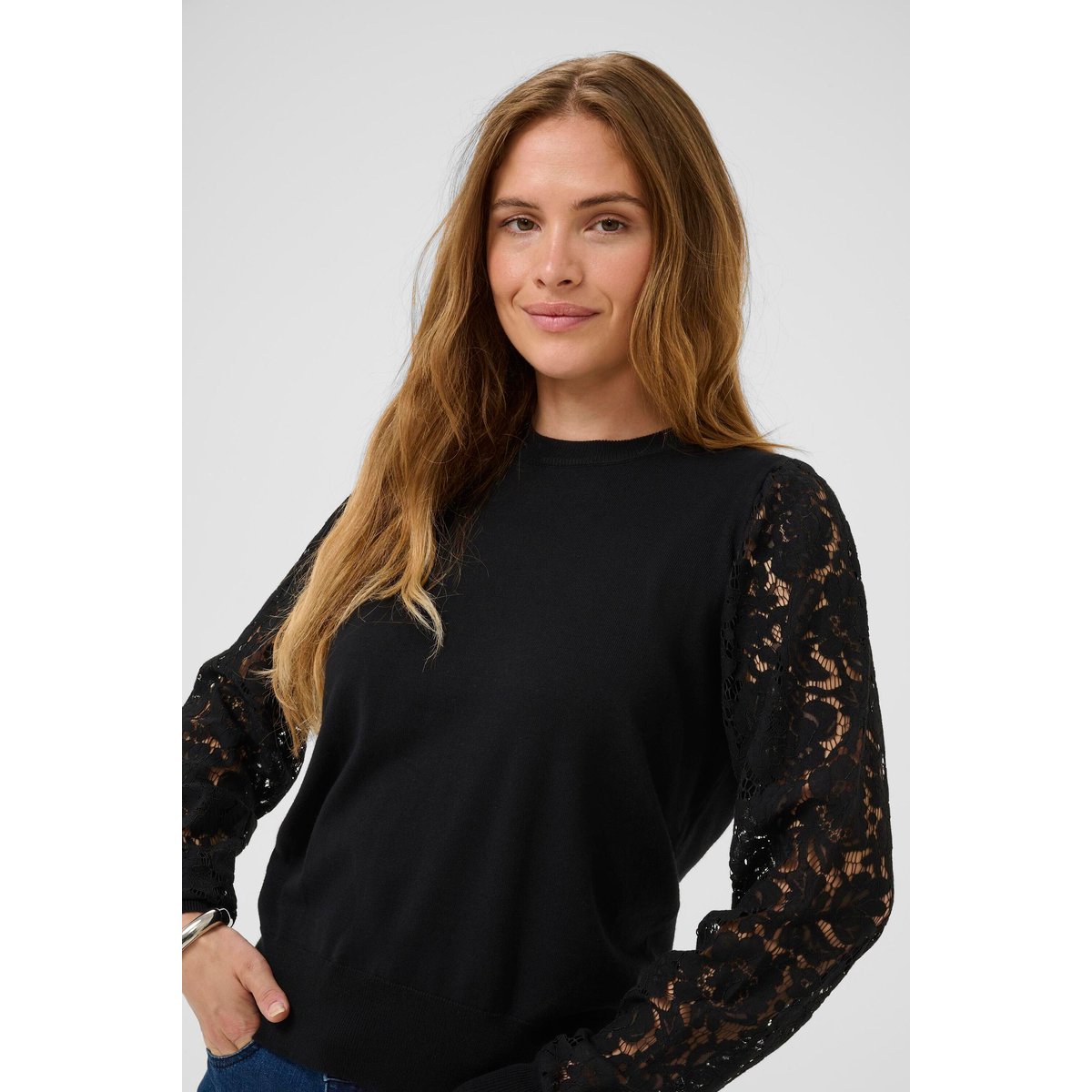 Pullover tricoté noir black, CULTURE