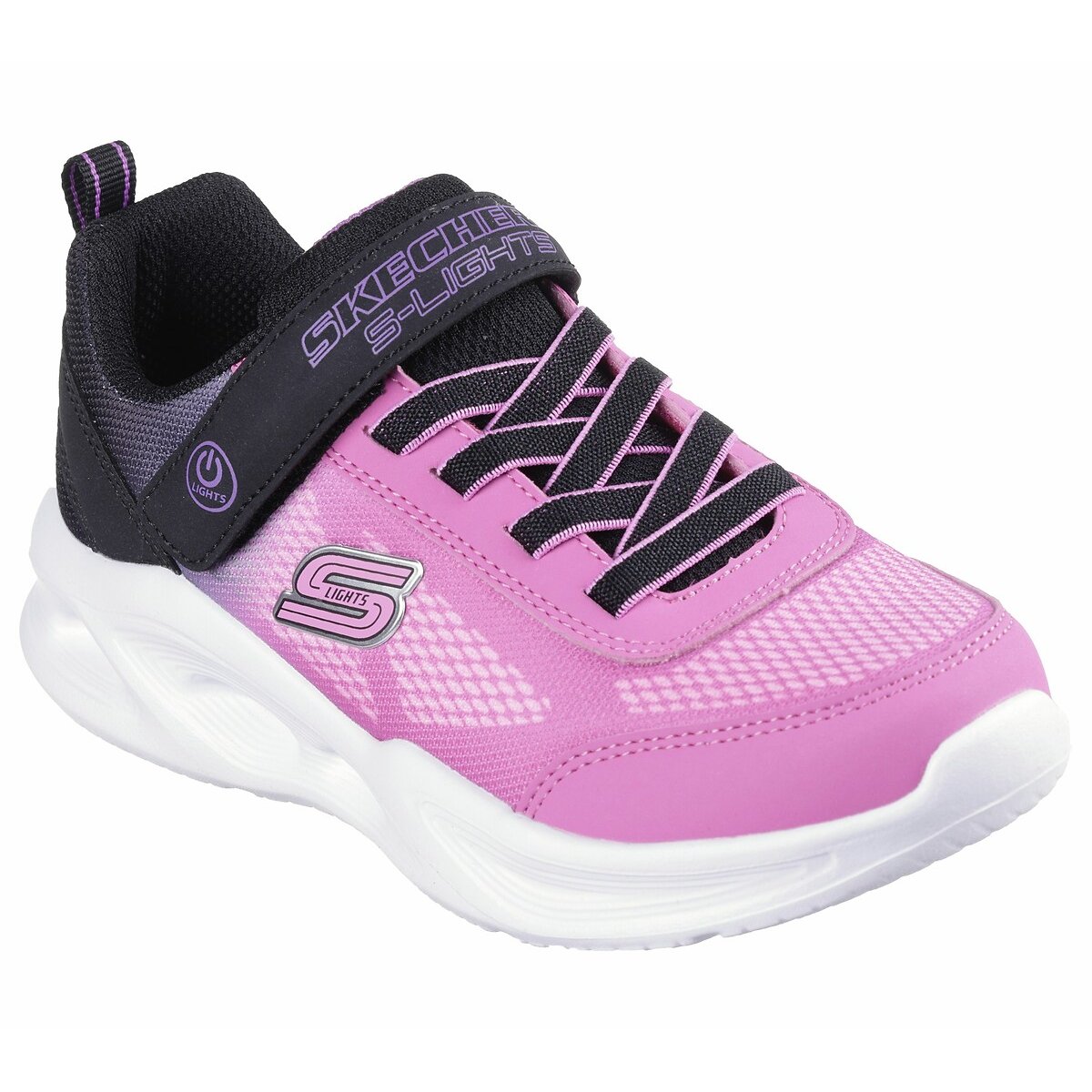 Basket lumineuse SOLA GLOW - OMBRE DELUXE rose/noir, SKECHERS