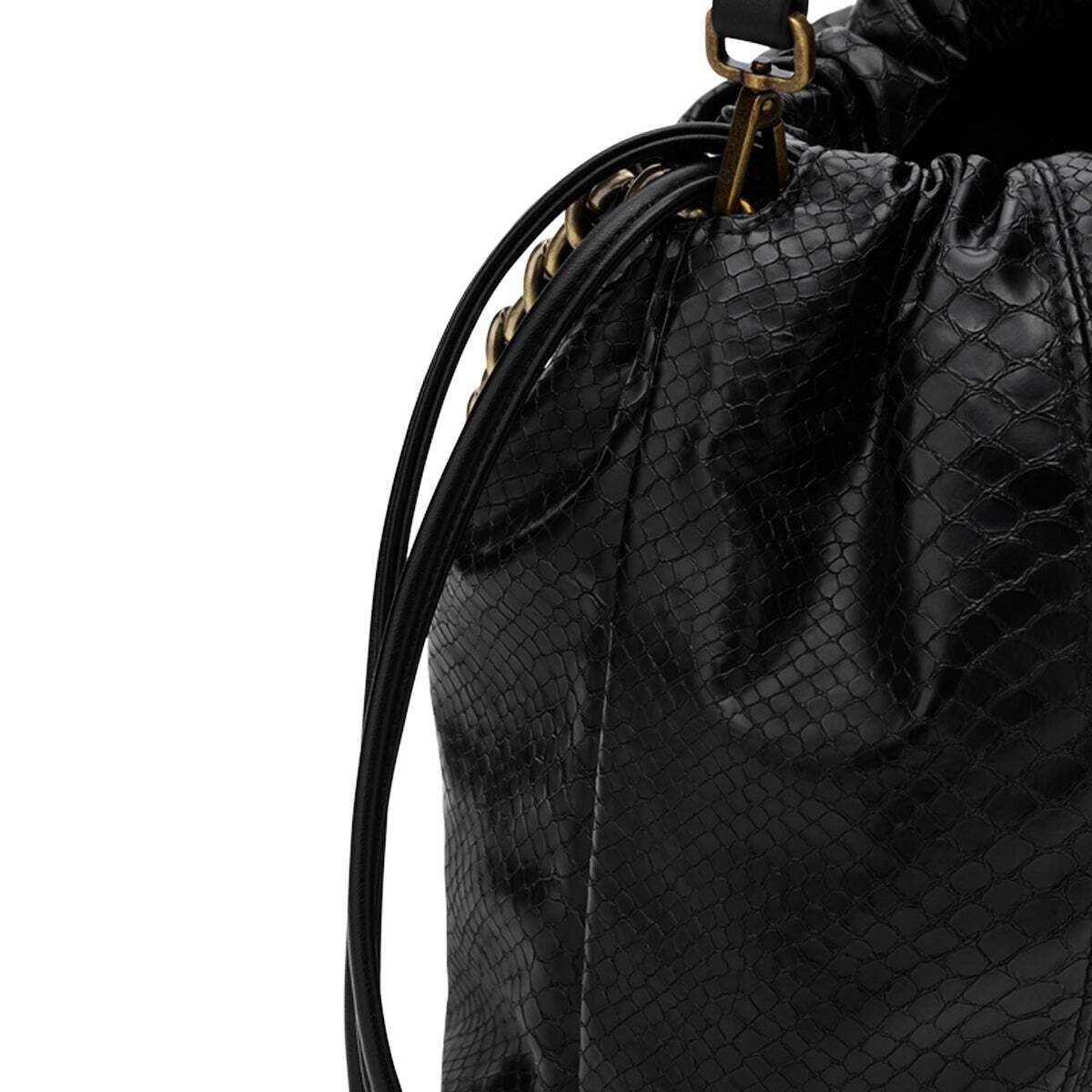 Sac Hobo Effet Cuir noir, PEPE JEANS