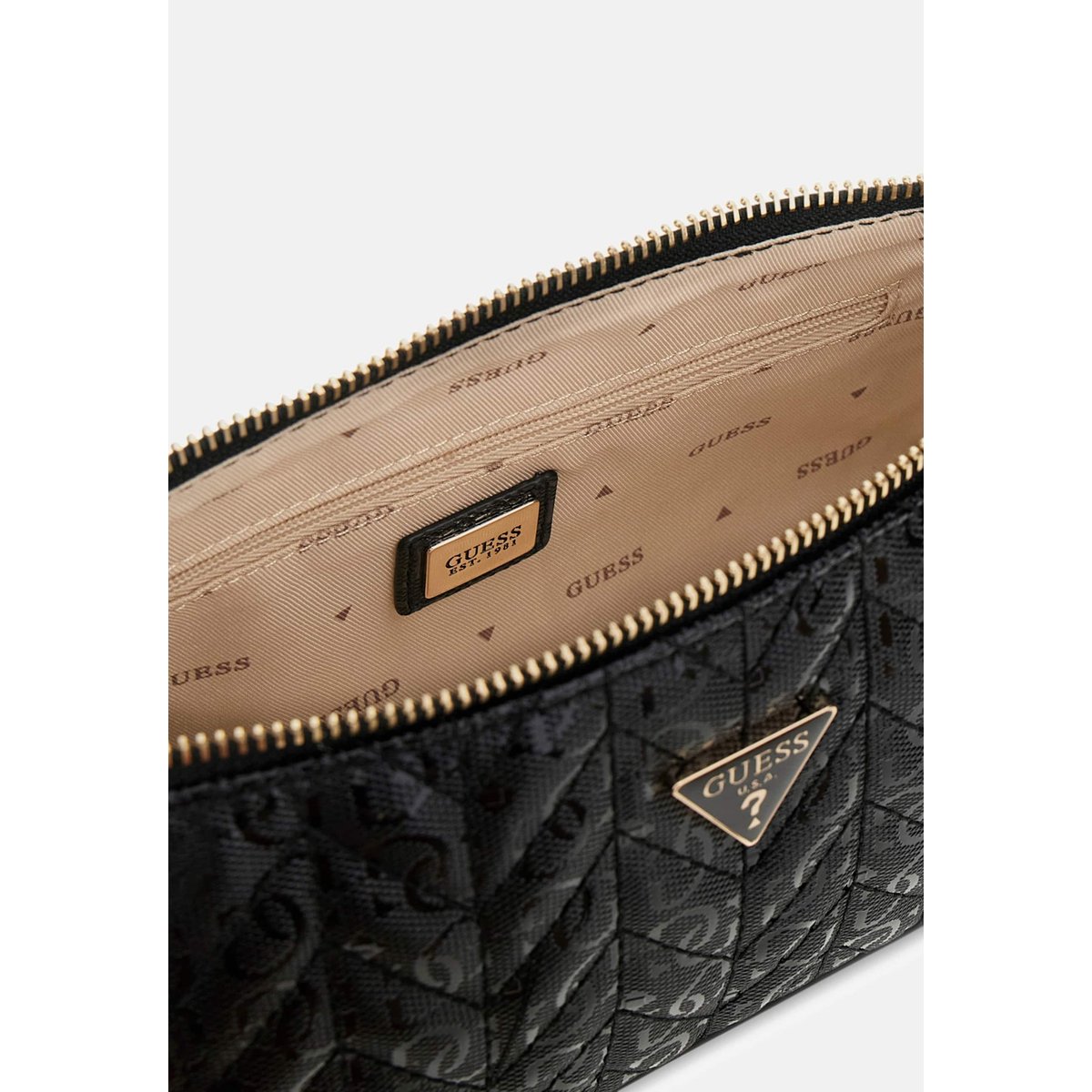 Sac À Épaule Stacey noir, GUESS