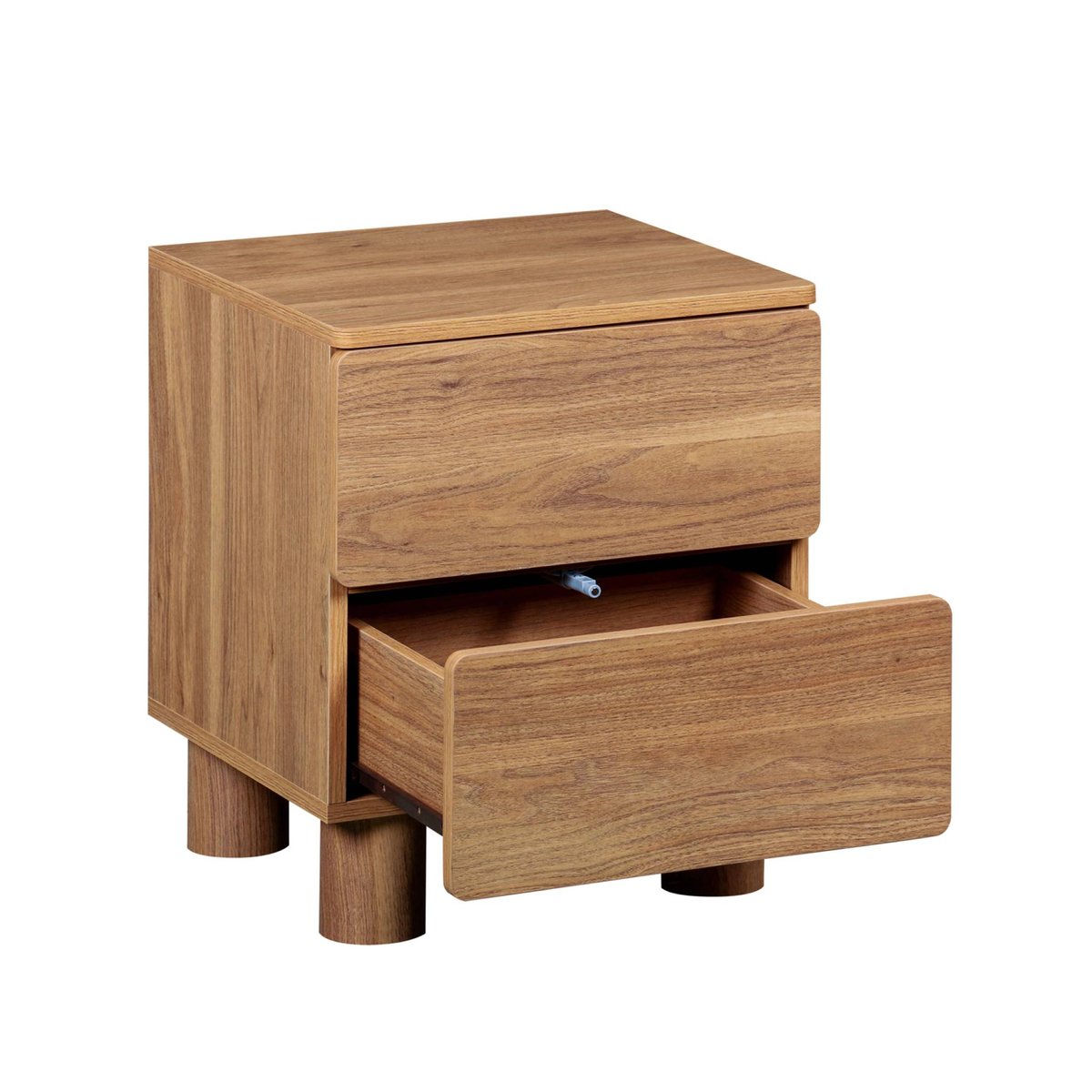 Table de chevet décor bois 2 tiroirs (lot de 2) AYANA bois de noisetier, SWEEEK