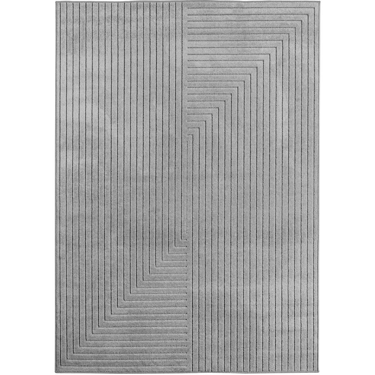 Tapis intérieur extérieur minimaliste ALVORA gris, NAZAR RUGS