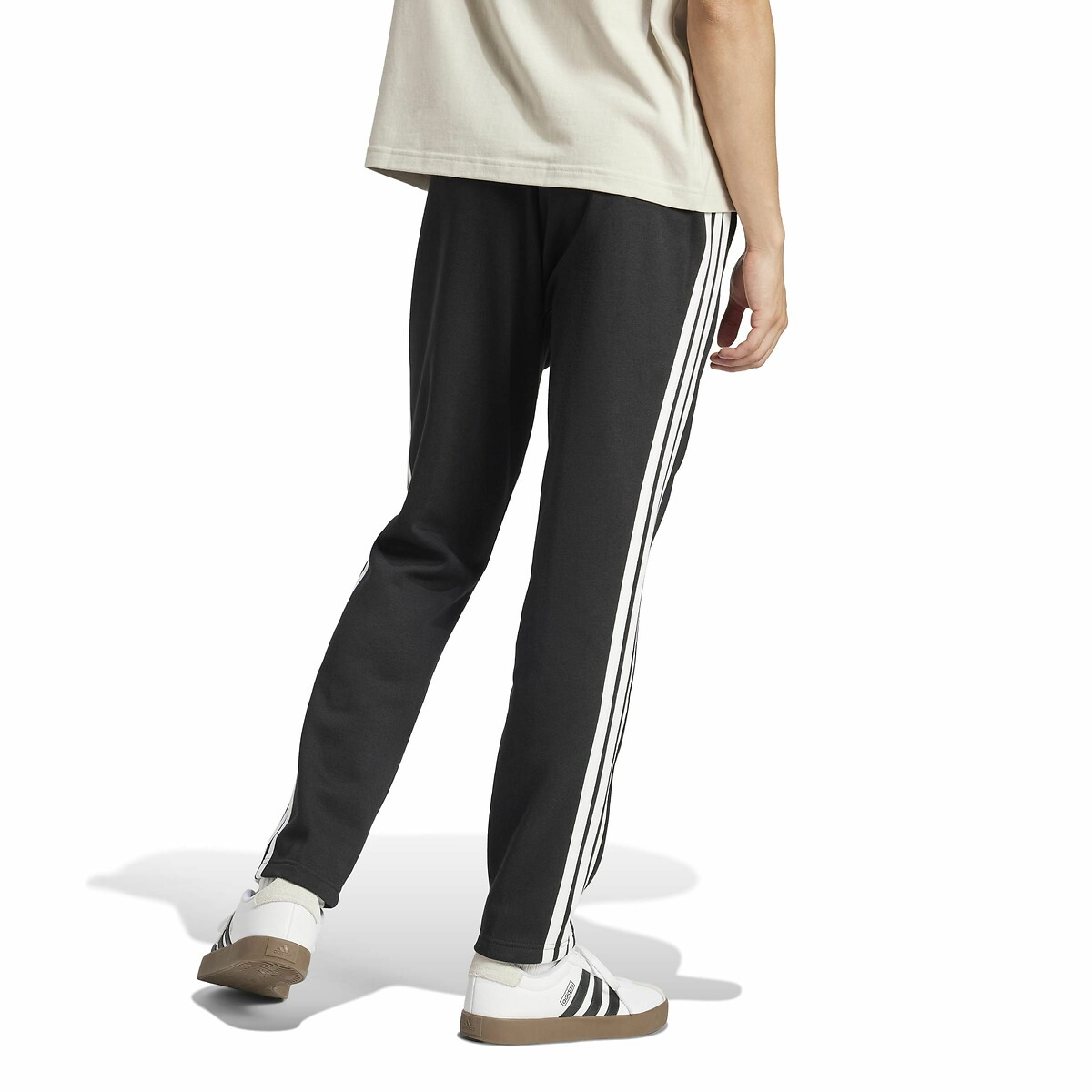 Pantalon droit molleton 3 bandes Essentials noir, ADIDAS SPORTSWEAR
