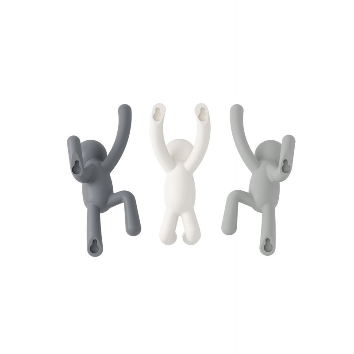 Patères bonhommes  BUDDY set de 3 gris, UMBRA