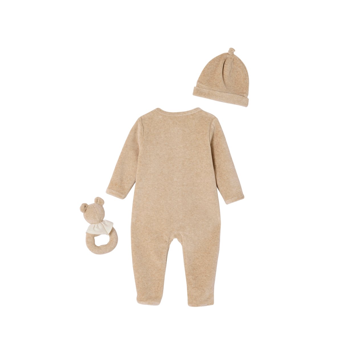 Coffret naissance mixte bébé beige chiné, ENVIE DE FRAISE