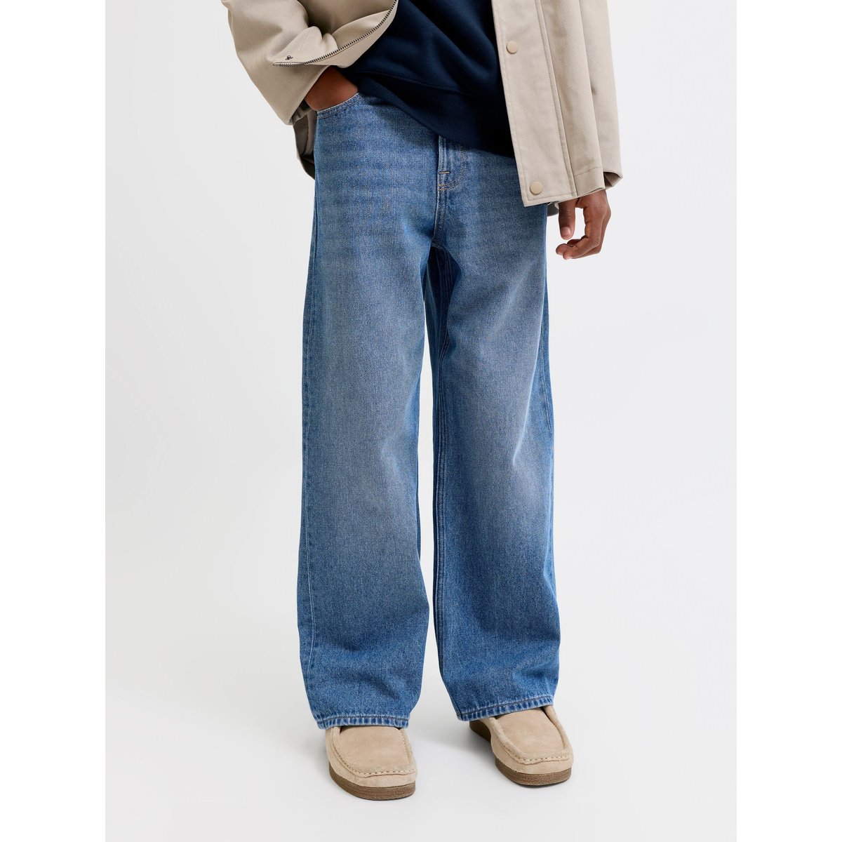Jean À Coupe Wide blue denim 1, JACK & JONES JUNIOR