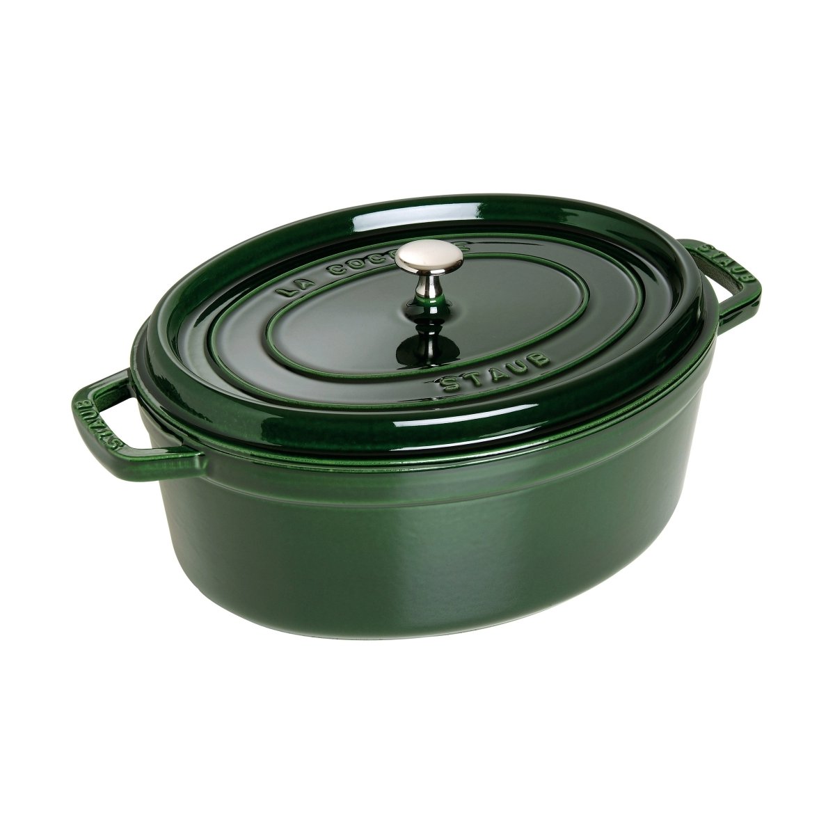 Cocotte ovale la cocotte vert basilic 33 cm vert, STAUB