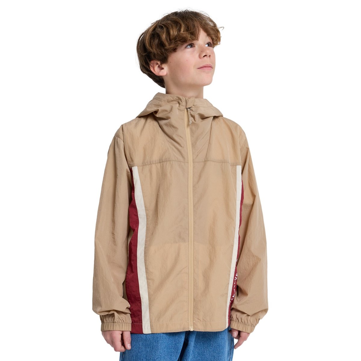 Veste coupe-vent à capuche CLICKER beige khaki, QUIKSILVER