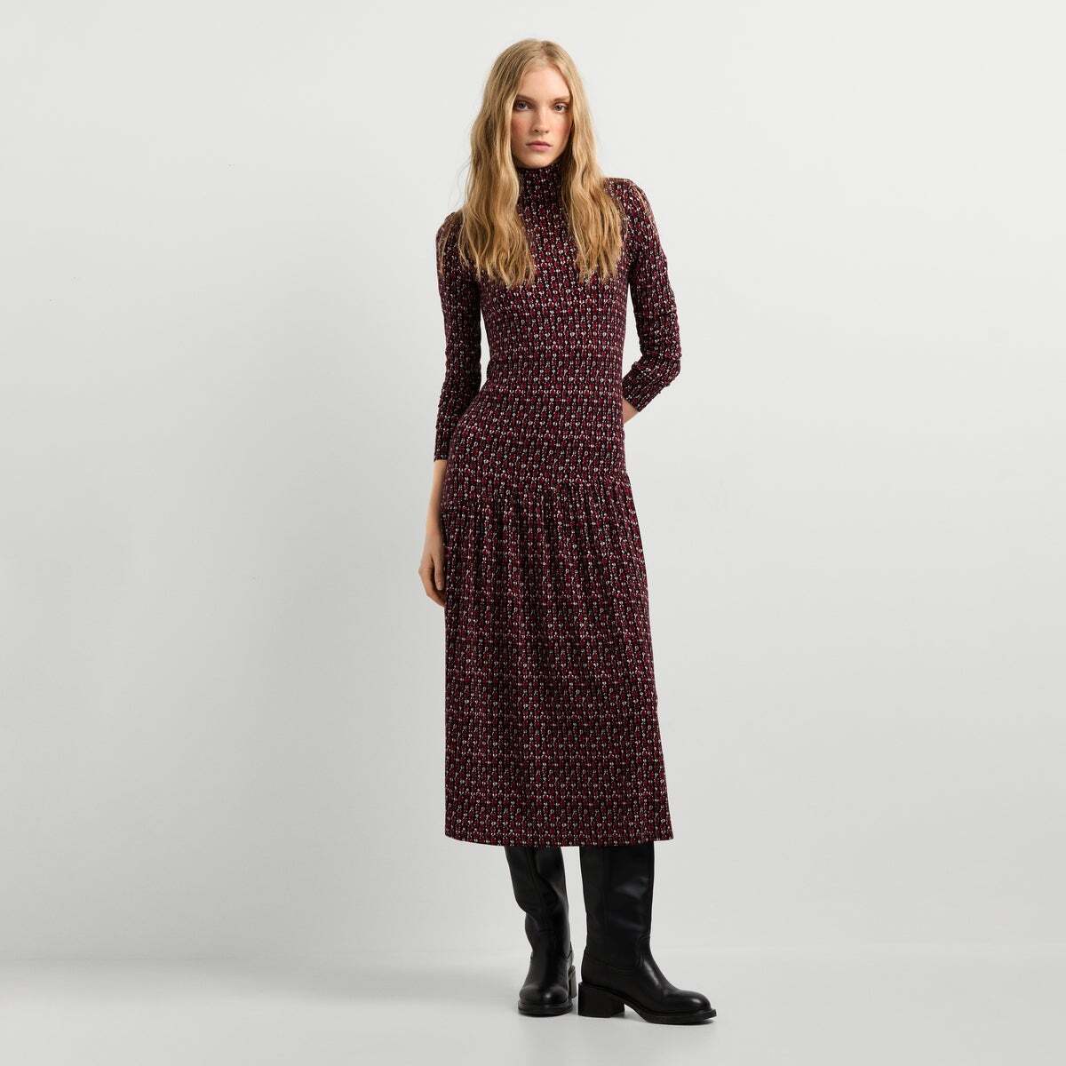 Robe Longue À Imprimé Floral noir, PEPE JEANS
