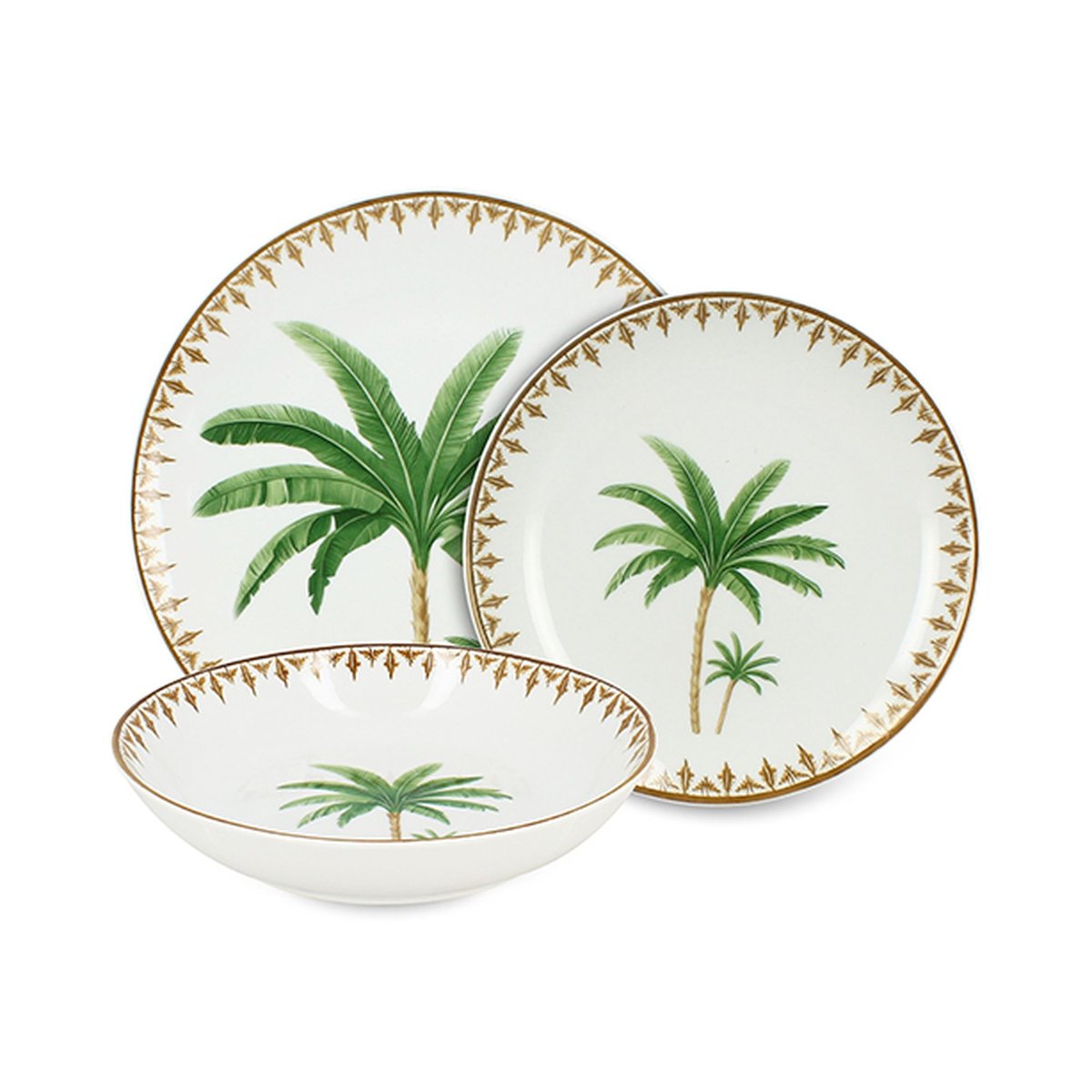 Service de table 36 pièces en porcelaine, ATLAS blanc, NOVASTYL