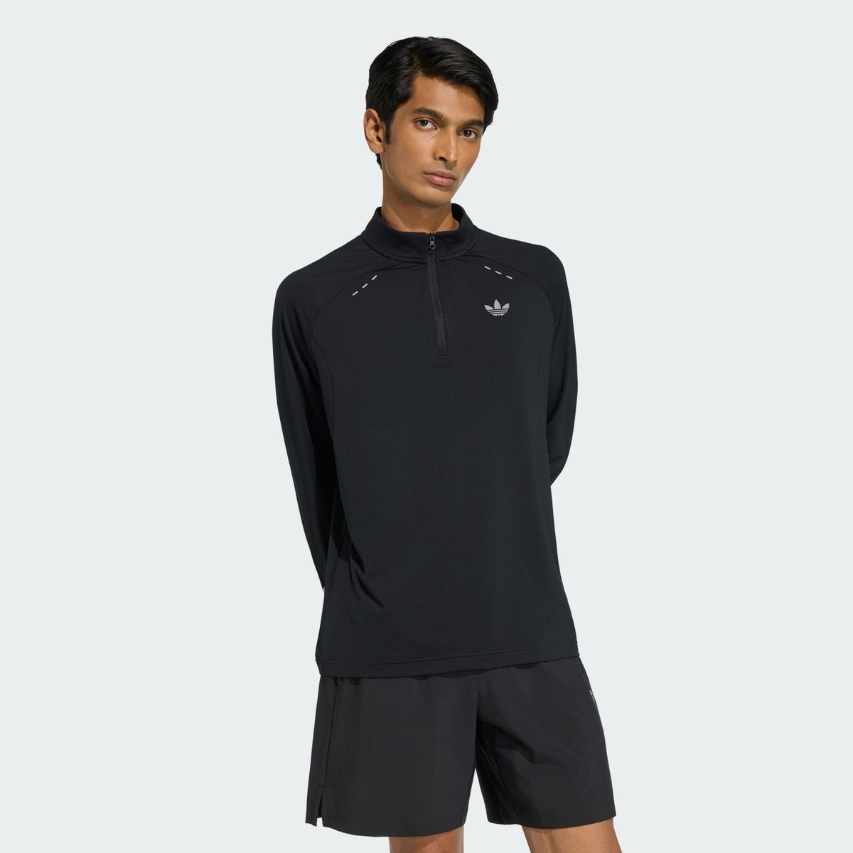Maillot Zip 1/4 Trèfle Tech Essentials Maillot Zip 1/4 Trèfle Tech Essentials black, adidas Originals