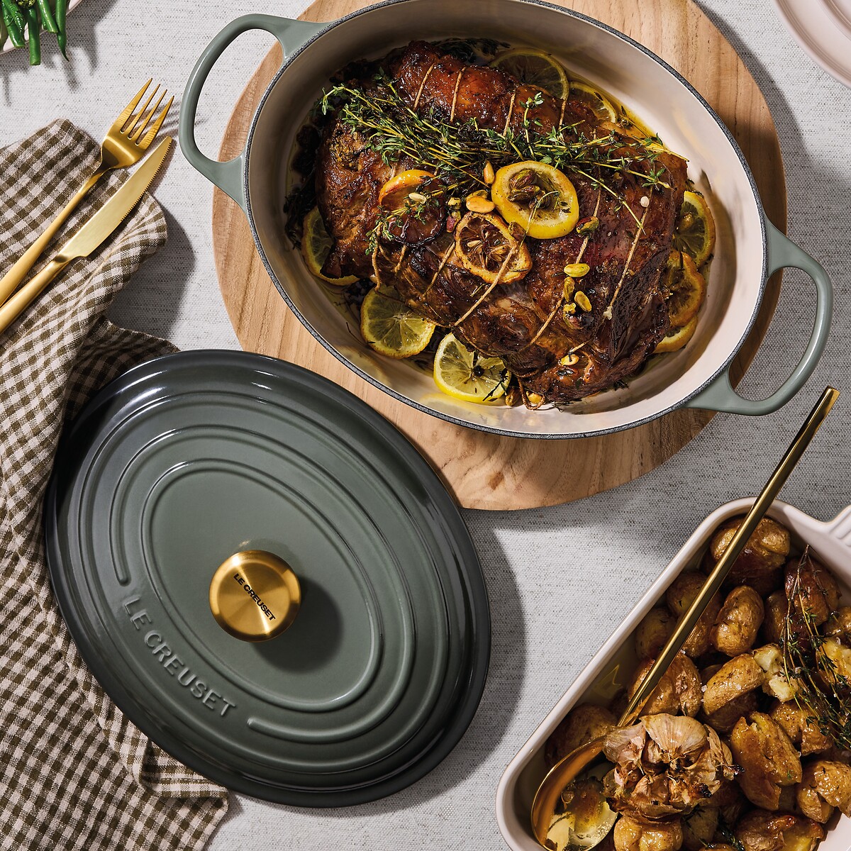Cocotte ovale thym, LE CREUSET