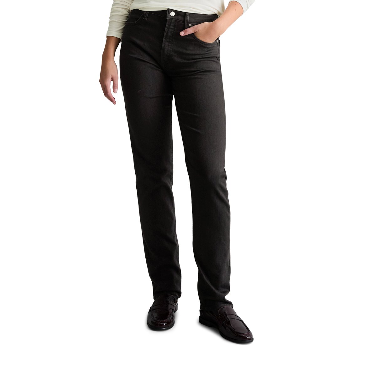 Jeans modèle Olina, coupe droite en coton stretch bio de haute qualité noir, MARC O’POLO DENIM