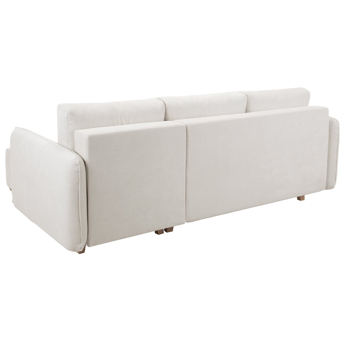 Canapé d'angle convertible et réversible 3-4 places ROMANE beige, MILIBOO