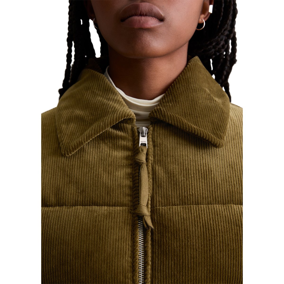 Veste de velours côtelé regular cropped avec rembourrage doux marron foncé, MARC O’POLO DENIM