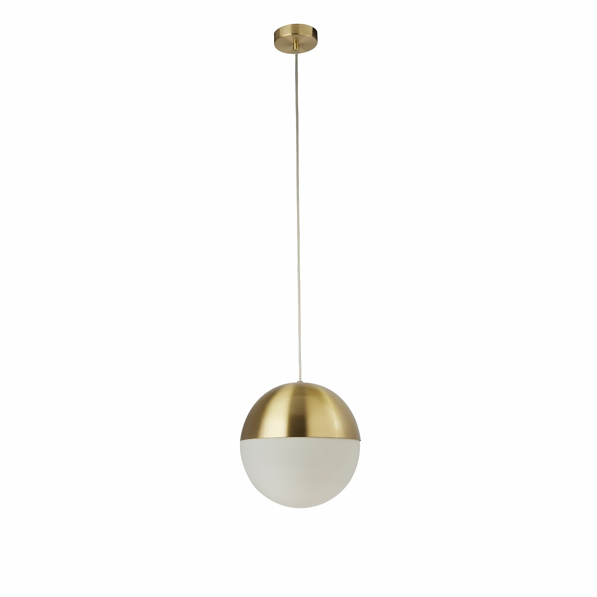 Eastbourne Opal Glass Pendant Light in Satin Brass aged brass, SO'HOME