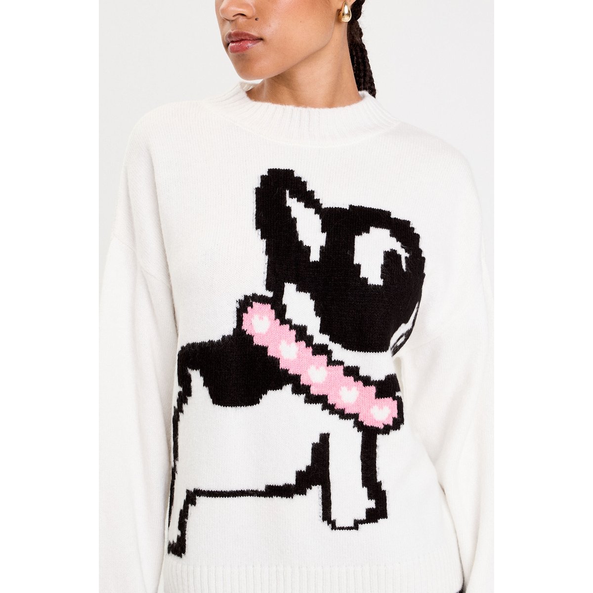 Pull manches longues ecru, CACHE CACHE