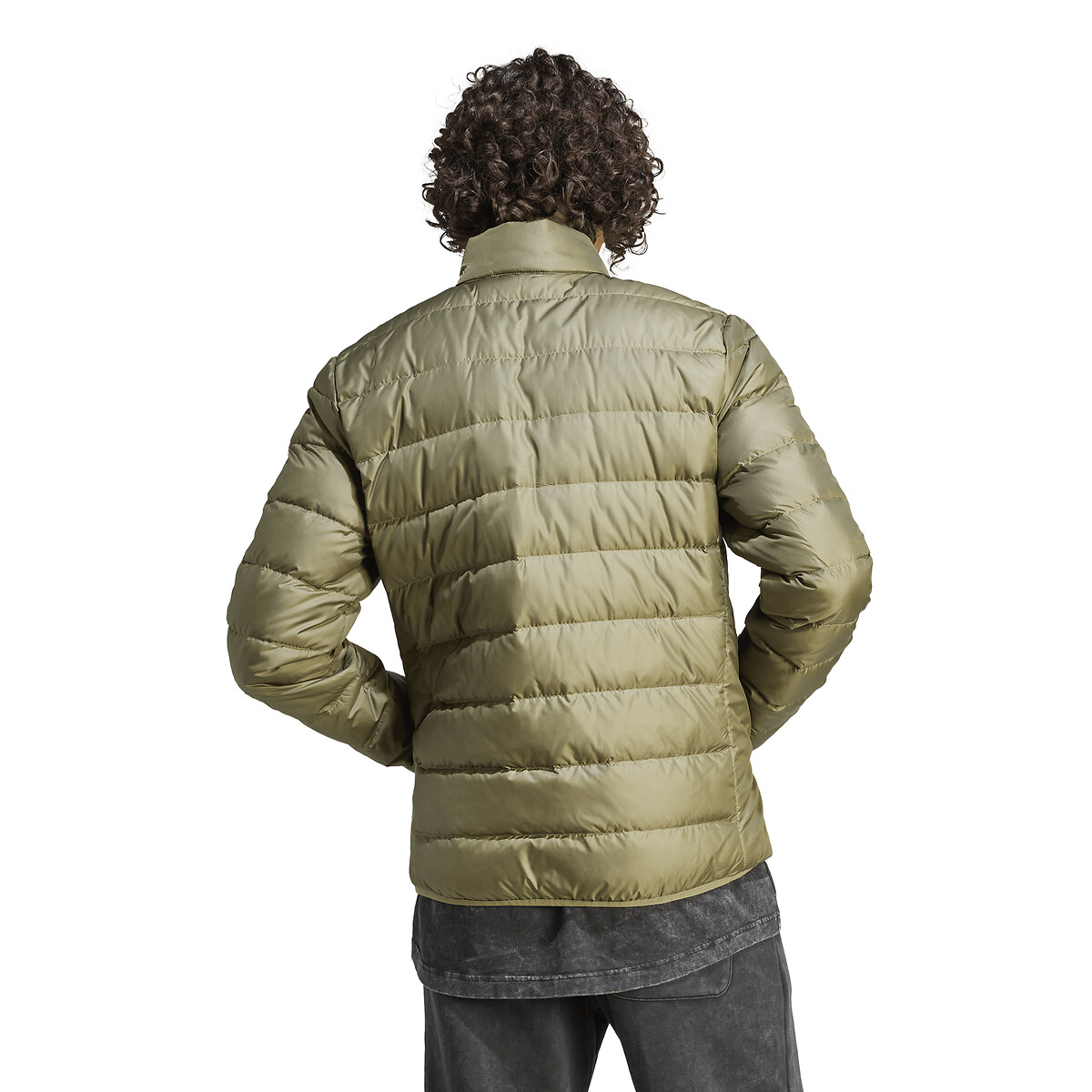 Doudoune light zippée sans capuche Essentials olive, adidas Performance