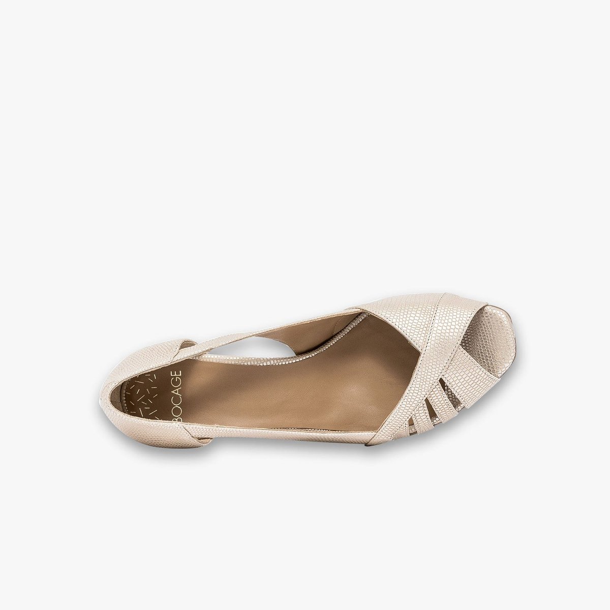 Escarpin en cuir DAMON gris platine, BOCAGE