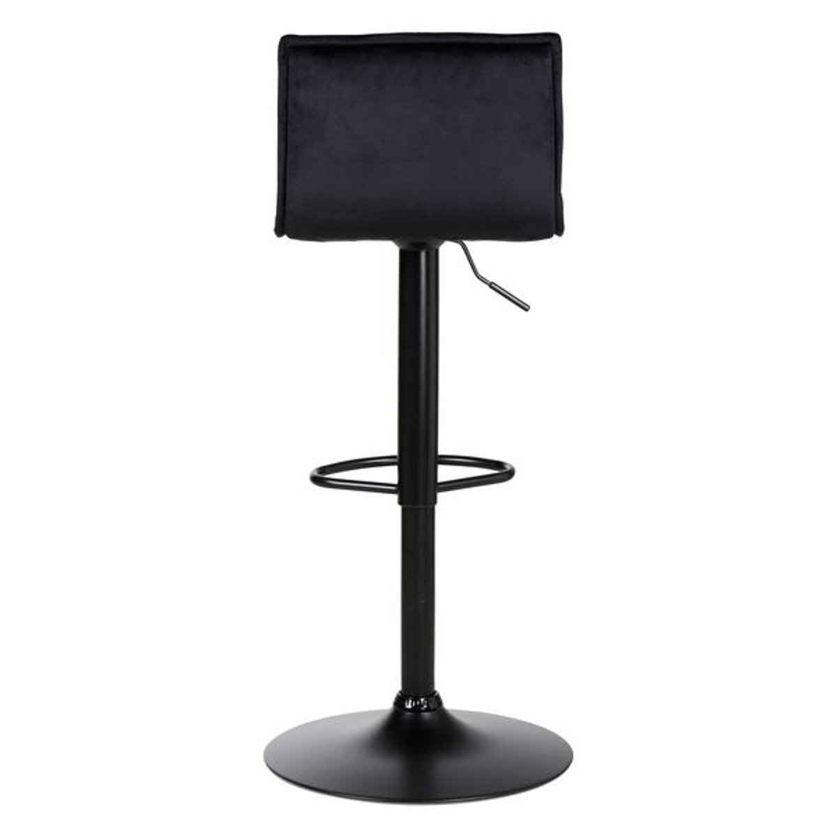 Tabouret de bar en velours réglable Jordi noir, ZAGO