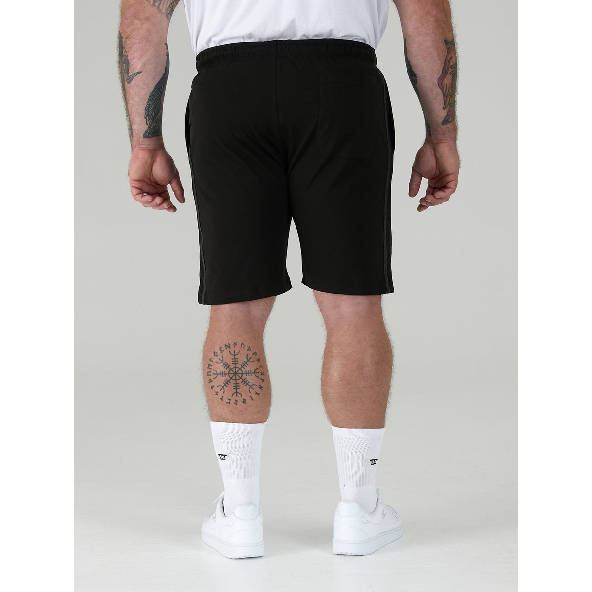 Lot de 2 shorts à taille élastiquée grande taille RYAN noir / gris charbon, DUKE