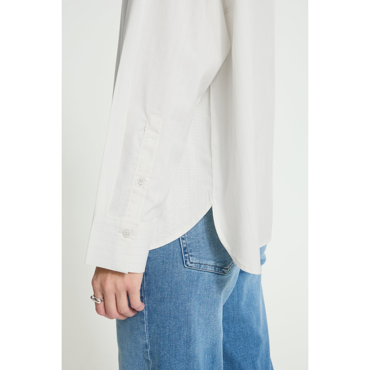 Blouse à manches longues blanc birch pinstripe, ICHI