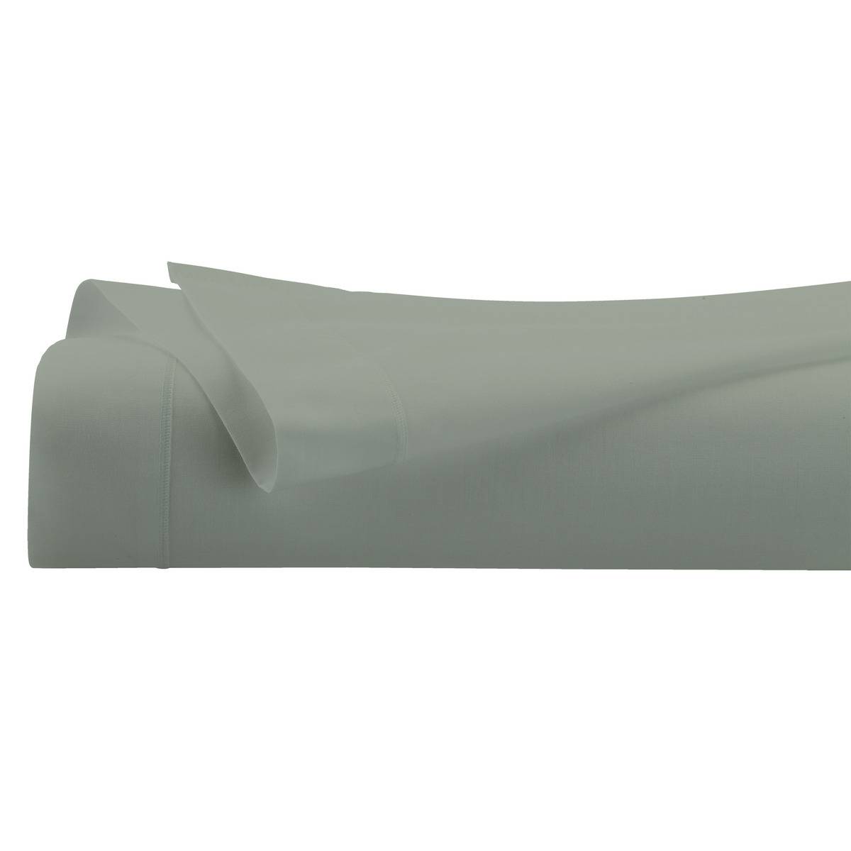 Drap plat en percale de coton LANDIHA vert, ATMOSPHERA