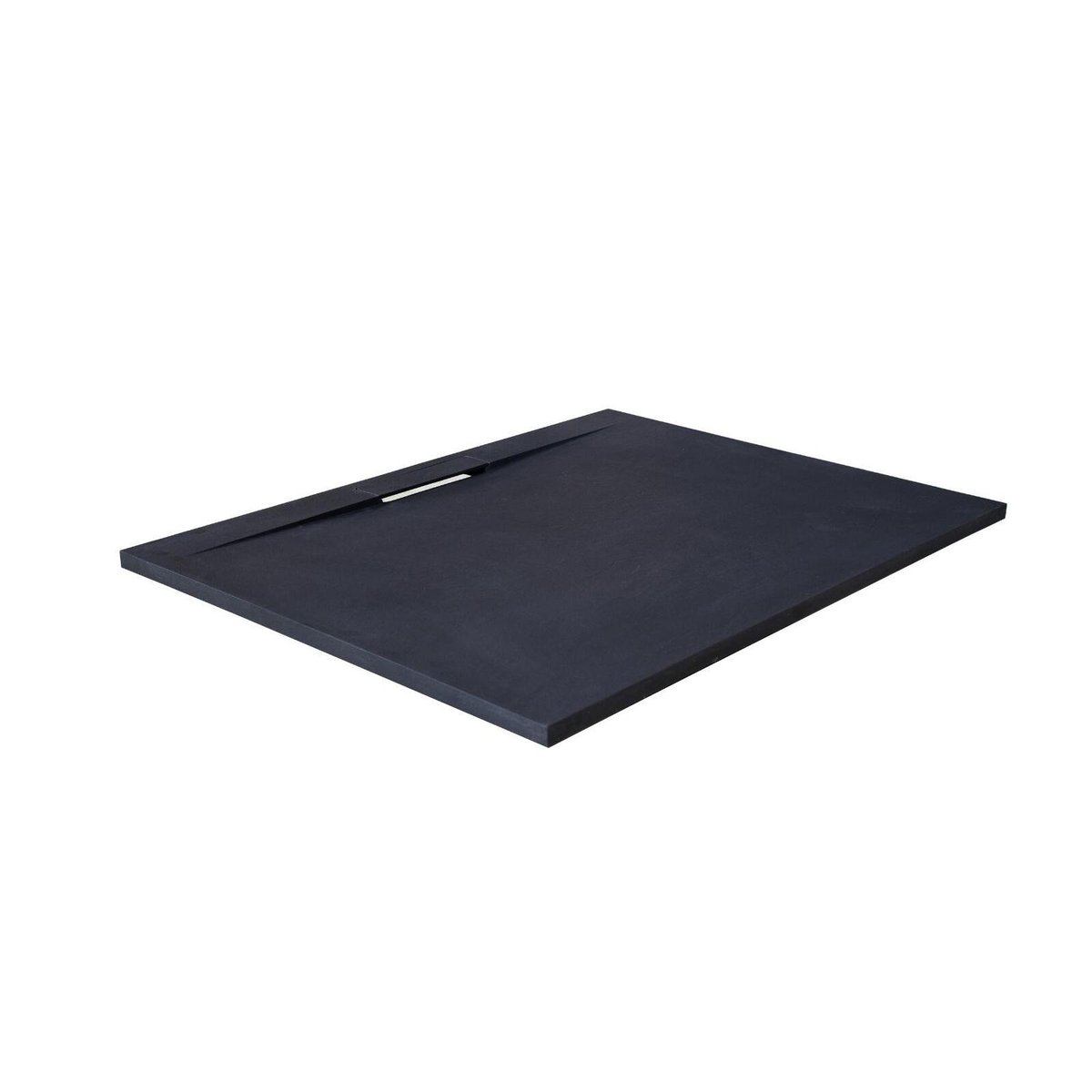 Receveur de douche mural aspect ardoise extra-plat LIVA gris anthracite, MOB IN