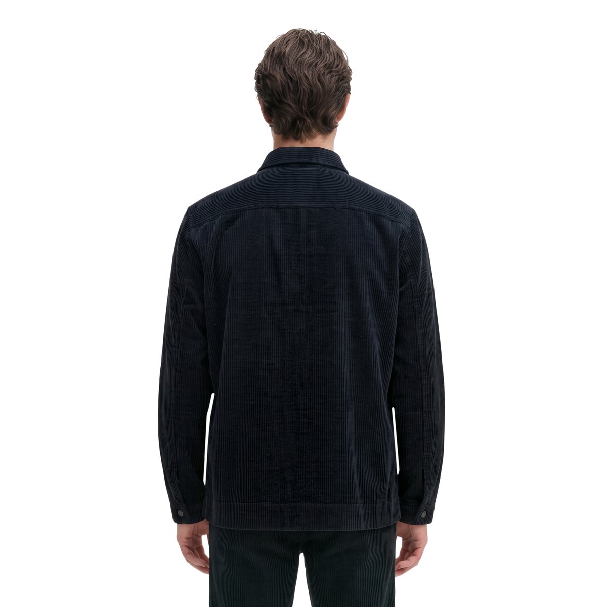 Surchemise en velours côtelé, coupe classique avec fermeture éclair bleu, MARC O'POLO
