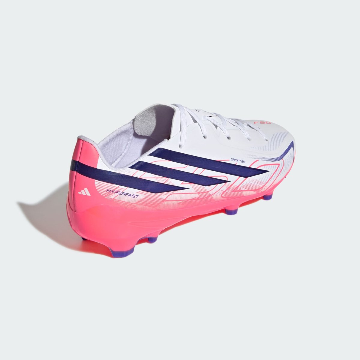 Chaussure De Football F50 Hyperfast League Terrain Souple Enfants Chaussure De Football F50 Hyperfast League Terrain Souple Enfants cloud white / solar purple / solar turbo, adidas Performance