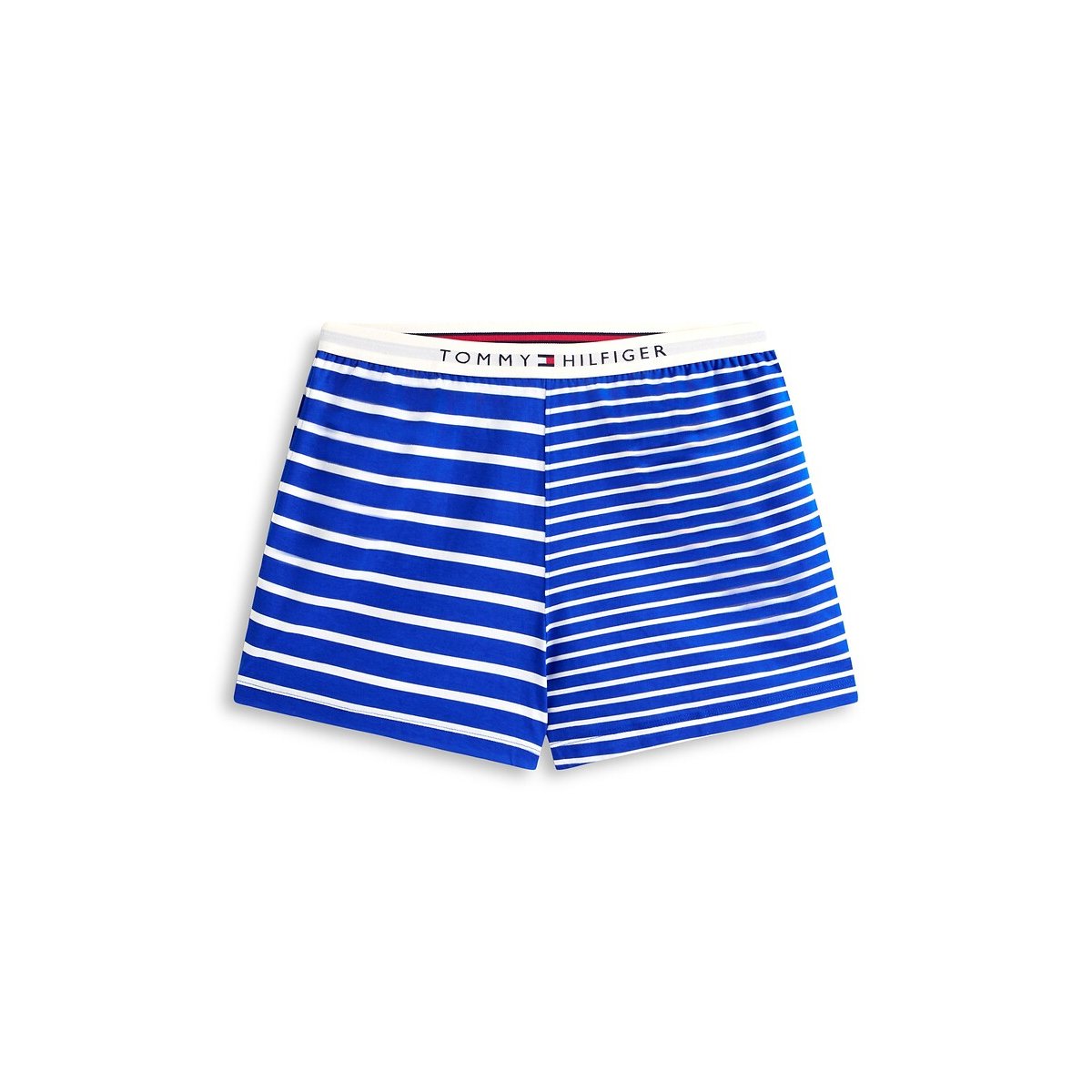 Pyjashort en coton TH Essentials ecru + bleu, TOMMY HILFIGER