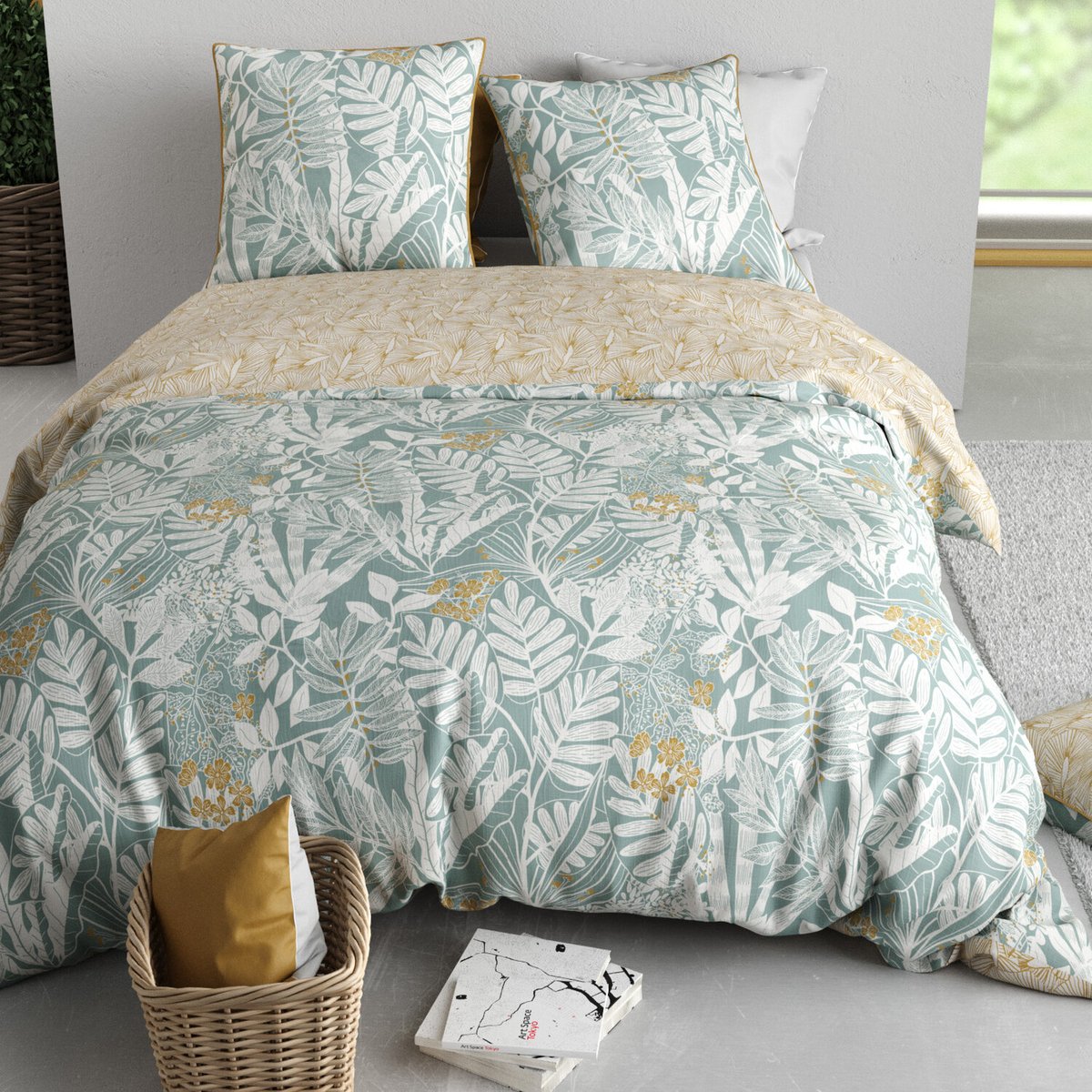 Parure housse de couette avec tai(s) en coton imprimée, Feroe imprime, C DESIGN HOME TEXTILE