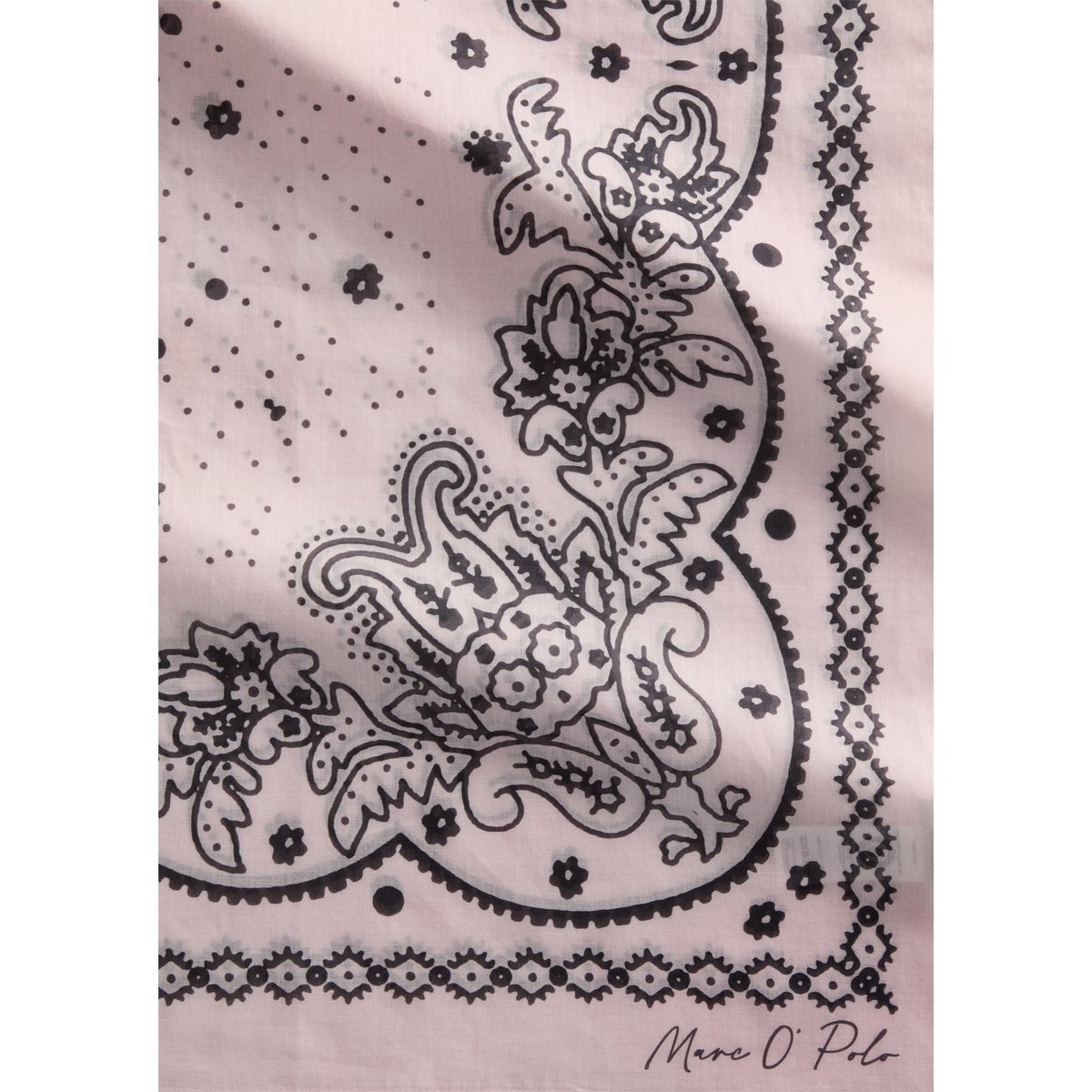 Foulard imprimé en pur coton bio rose, MARC O'POLO
