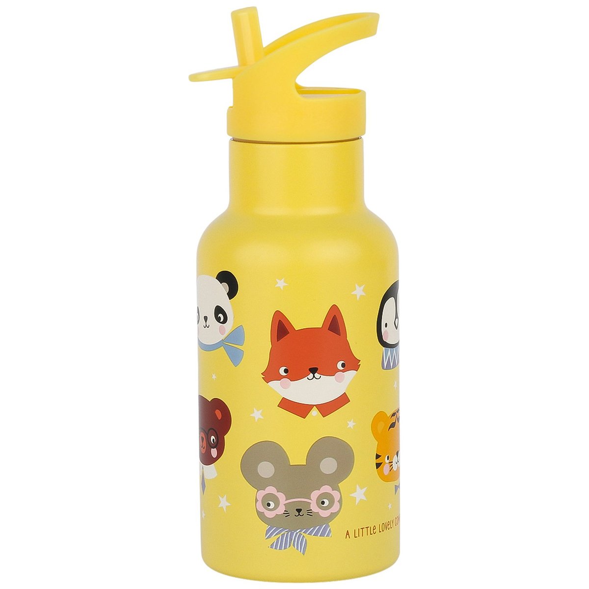 Gourde isotherme jaune, orange, blanc, A LITTLE LOVELY COMPANY