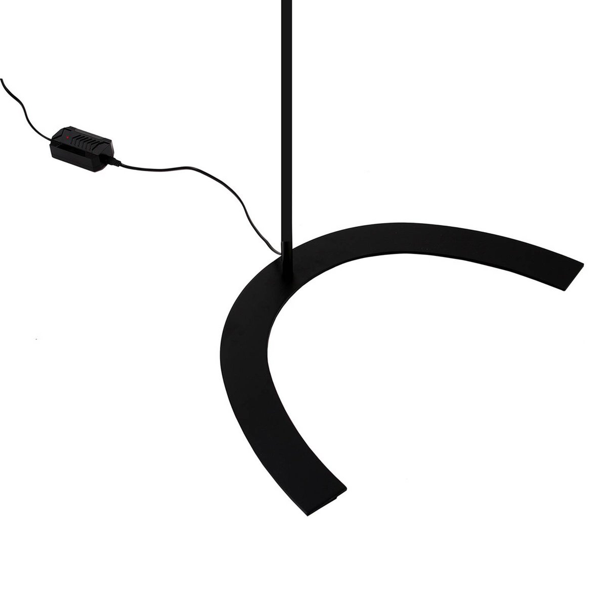 Lampadaire en métal moderneLED, Danua noir, LINDBY