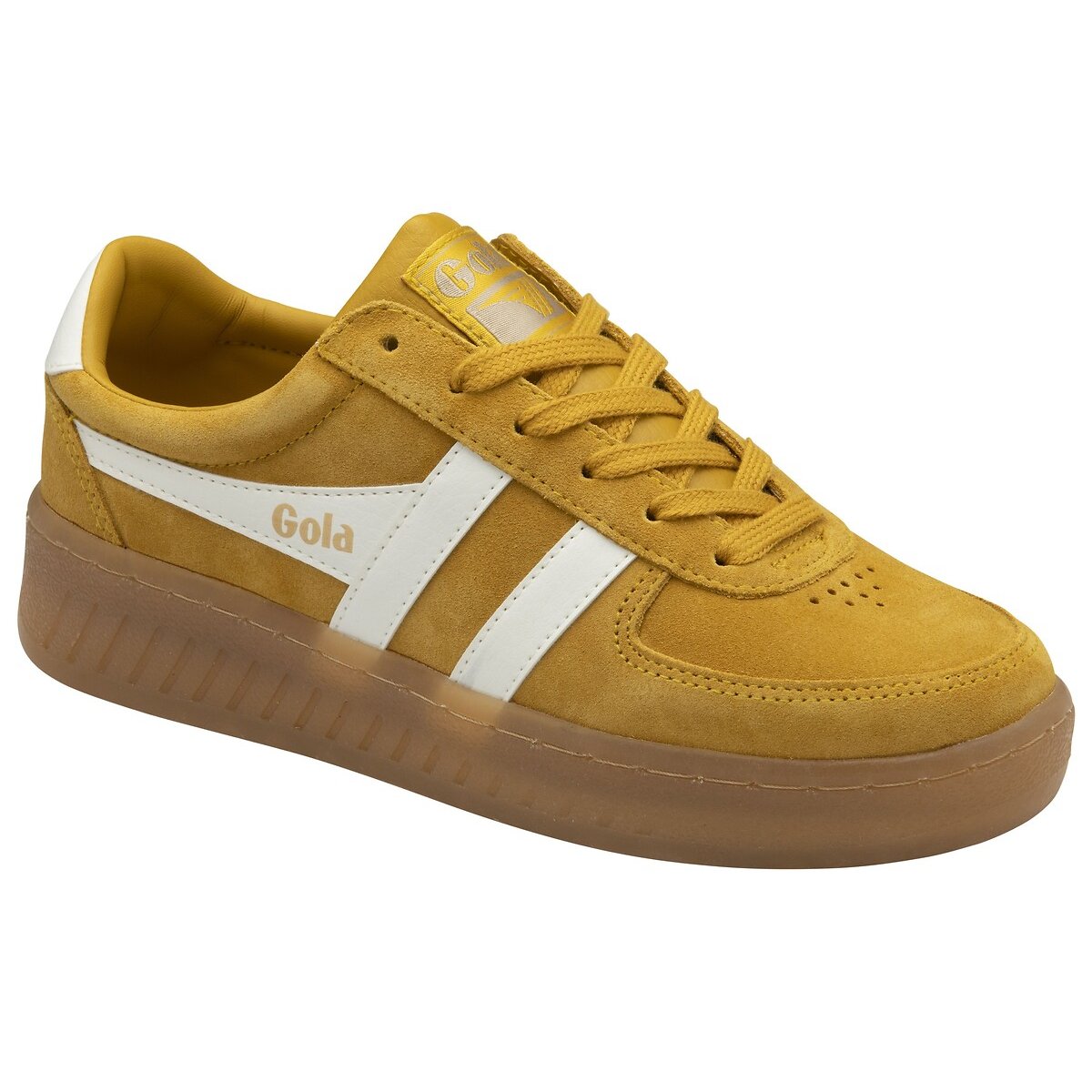 Baskets Grandslam Suede jaune/blanc, GOLA