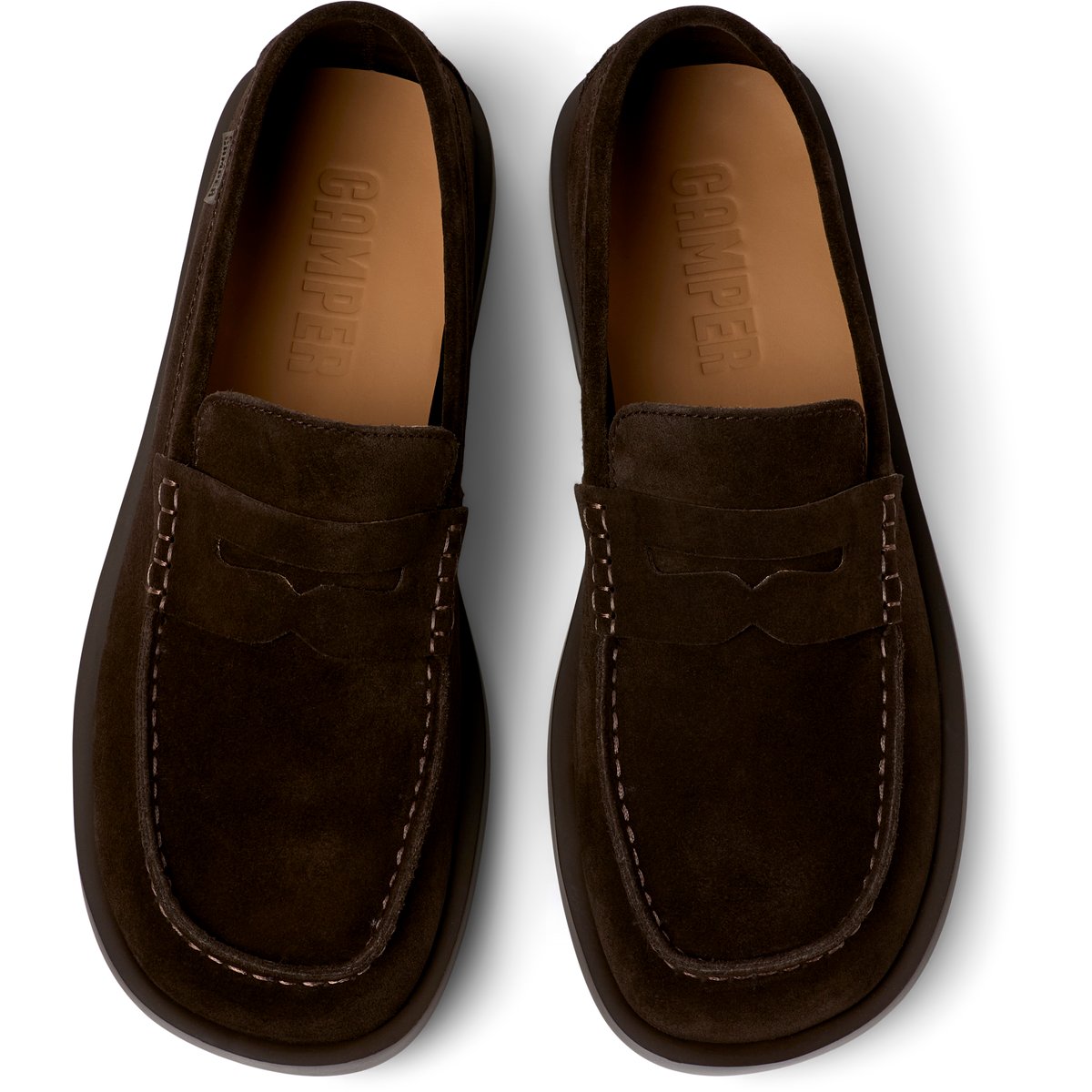Mocassins Cuir DON marron foncé, CAMPER