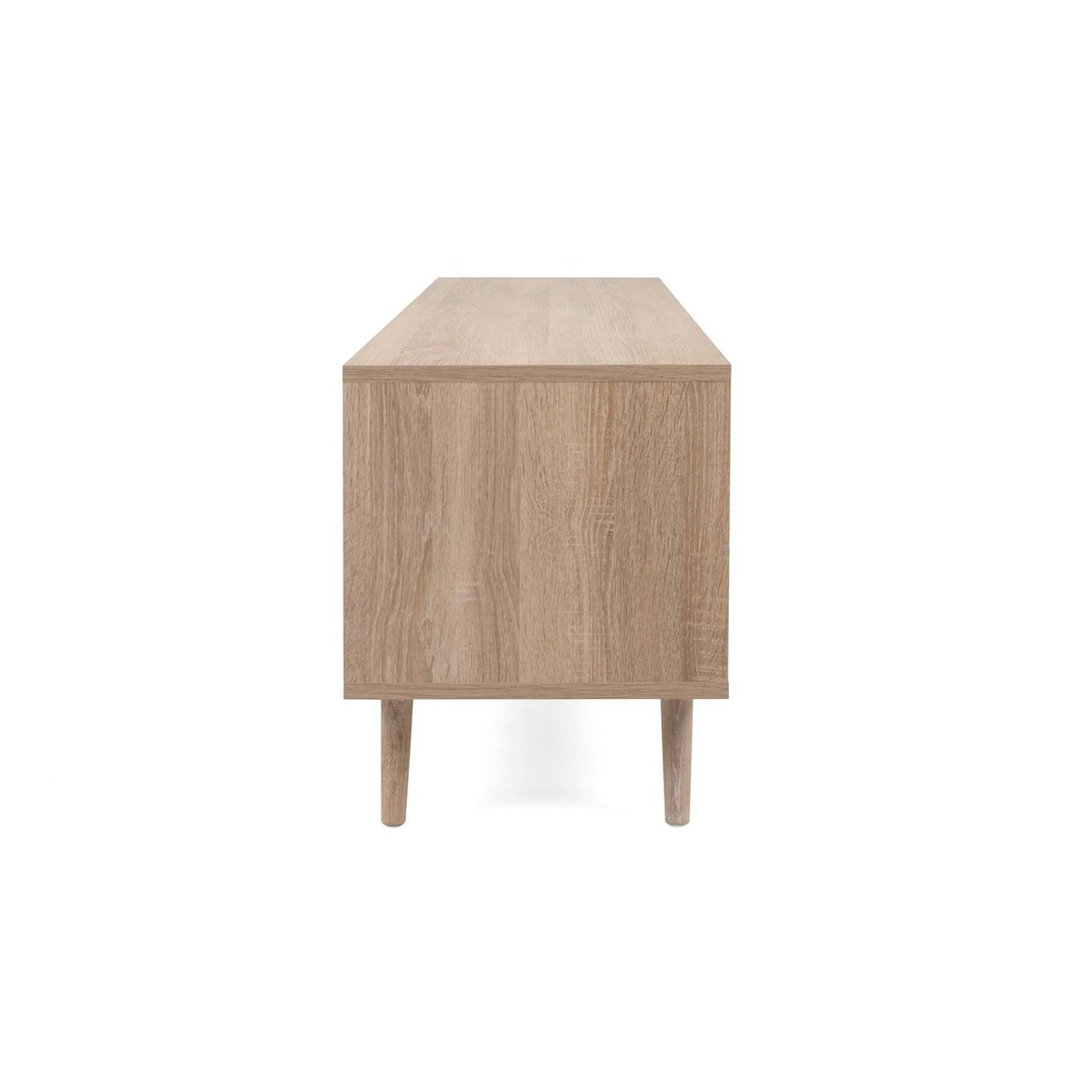Meuble TV bohème 2 portes 1 niche centrale SONA bois naturel, PIER IMPORT
