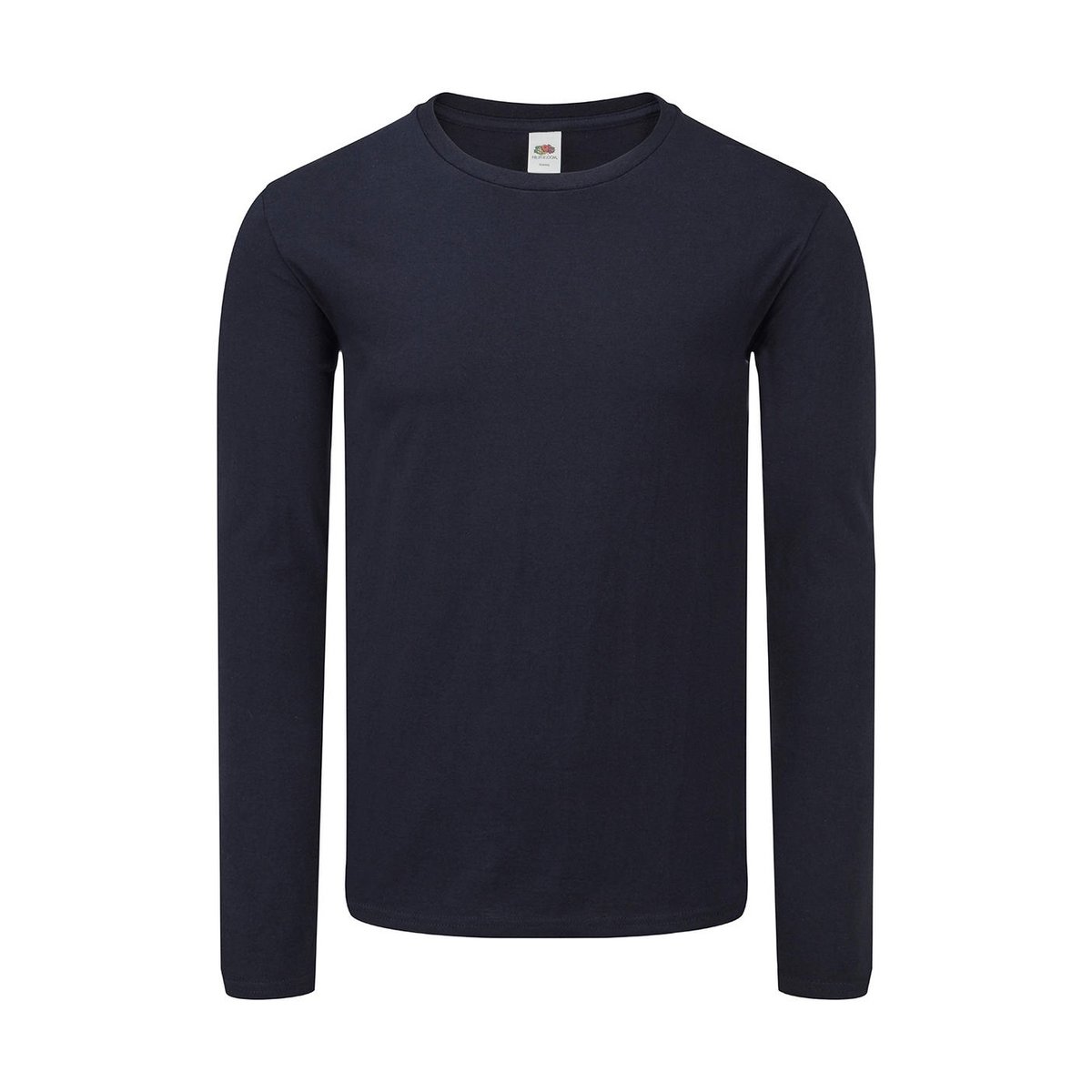 T-shirt manches longues ICONIC bleu marine foncé, FRUIT OF THE LOOM
