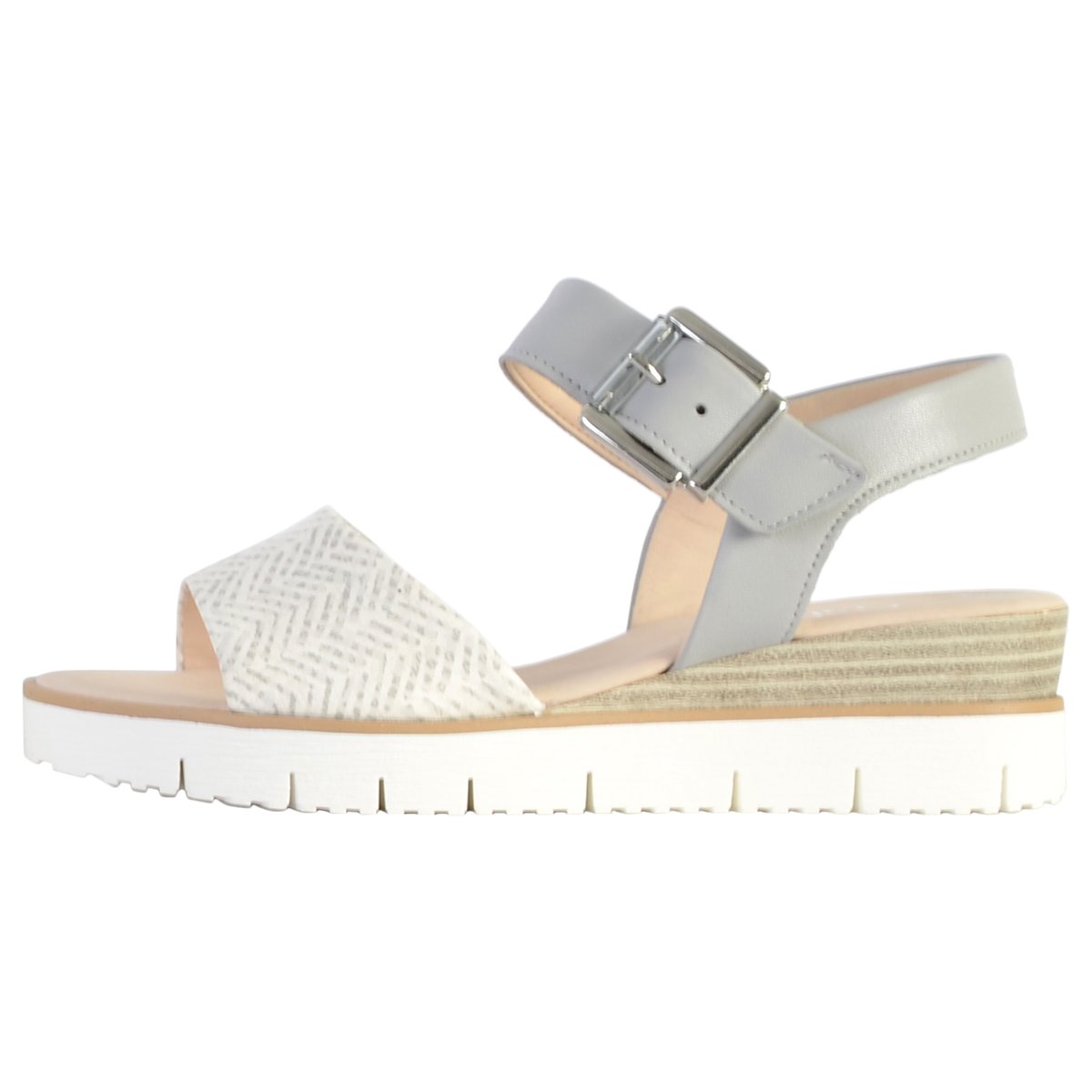 Sandales Cuir Pinto gris blanc, GABOR