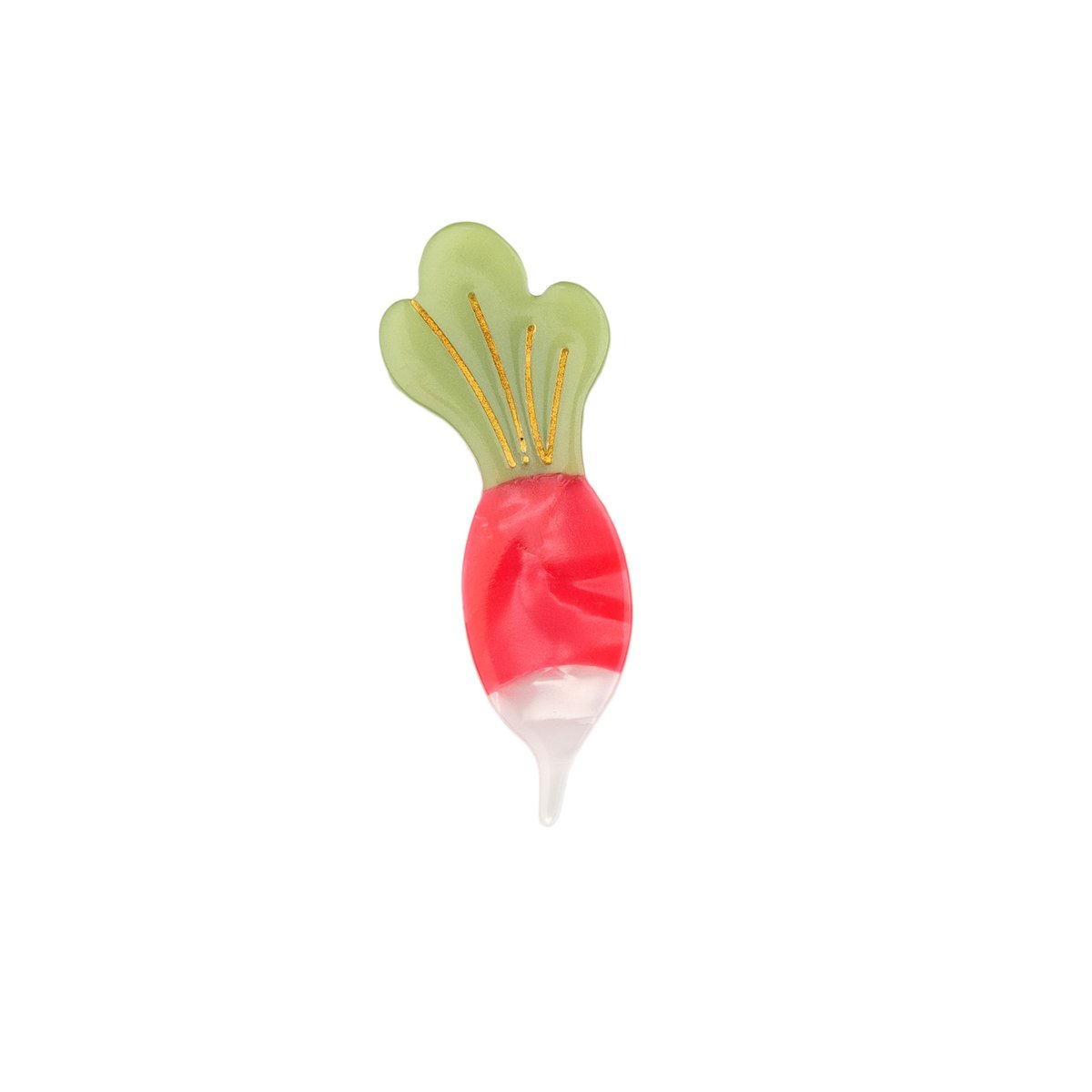 Barrette RADIS rose et vert, COUCOU SUZETTE