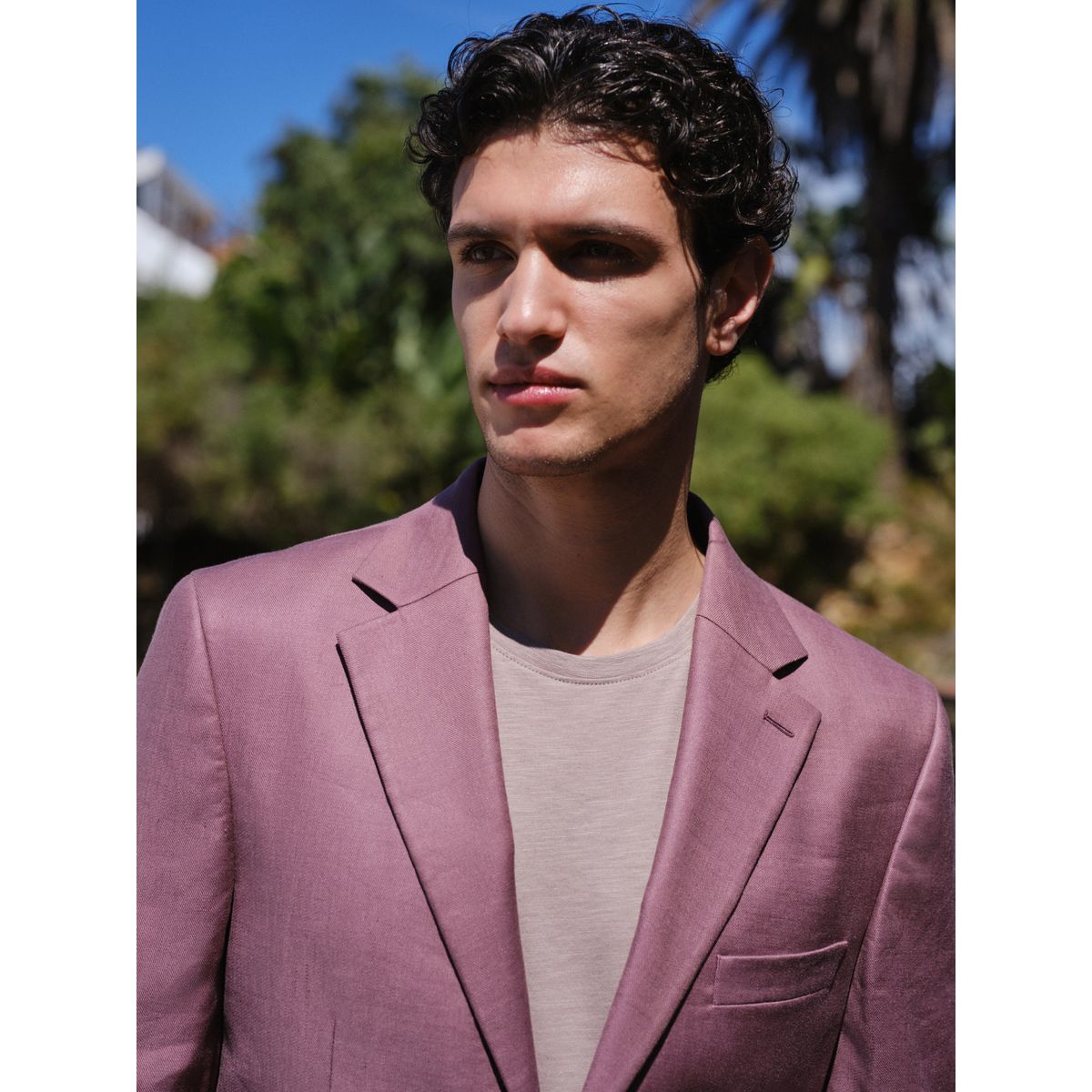 Blazer en lin et lyocell tencel™ n. premium rose, NEXT