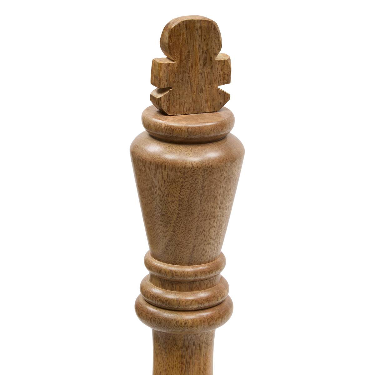 Pièce d'échec déco en manguier JOELY beige, ATMOSPHERA