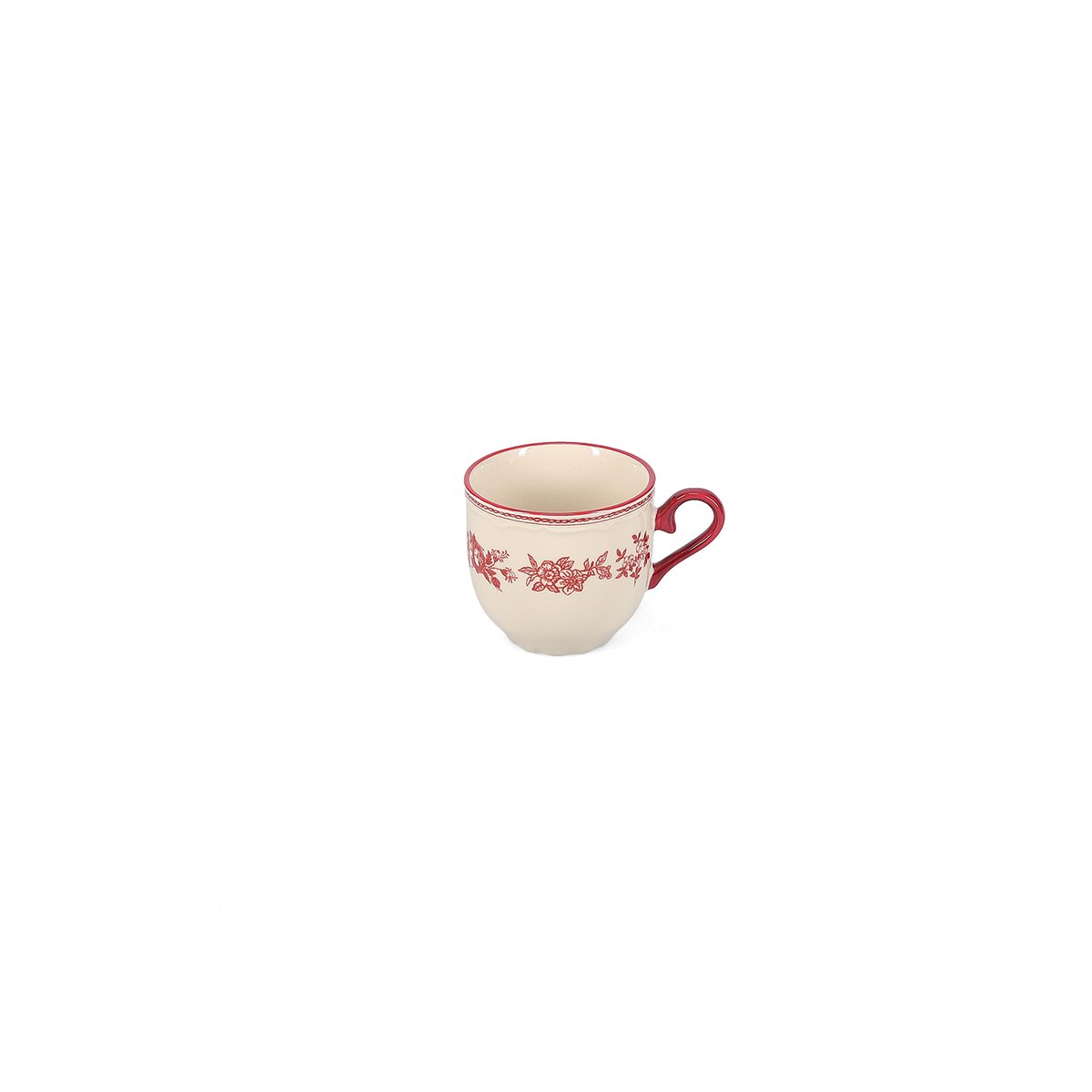 Lot de 4 tasses CYRIL rouge, SP COLLECTION