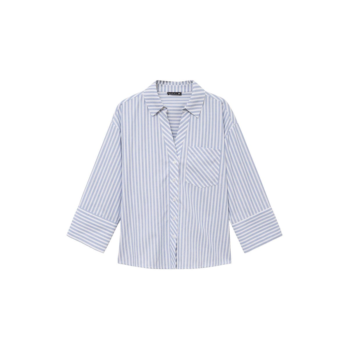 Chemise manches 3/4 bleu, BREAL